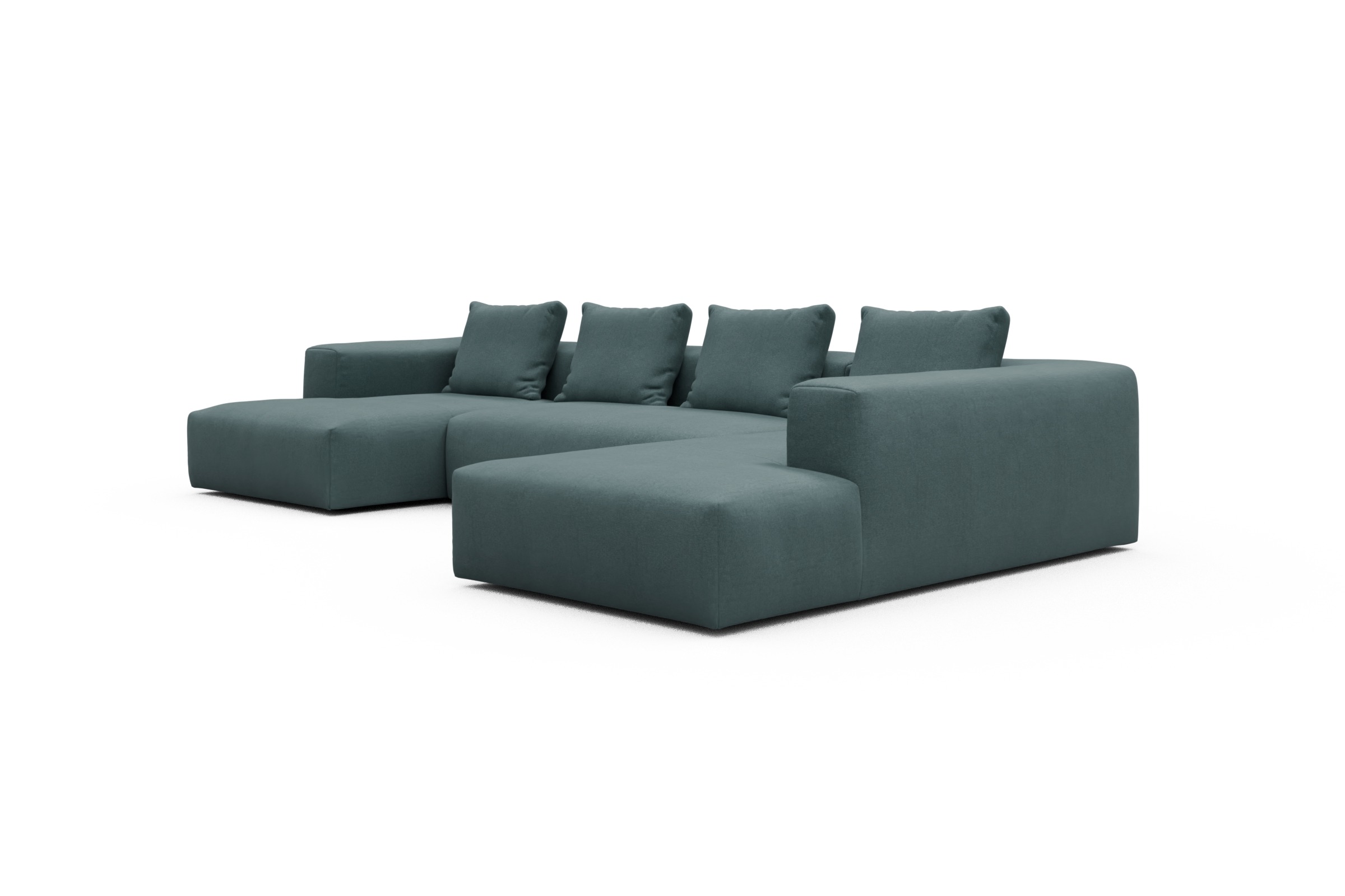 Wohnlandschaft Fred Relax-Ecke rechts mit 2-Sitzer und Chaiselongue links Satya-Niagara