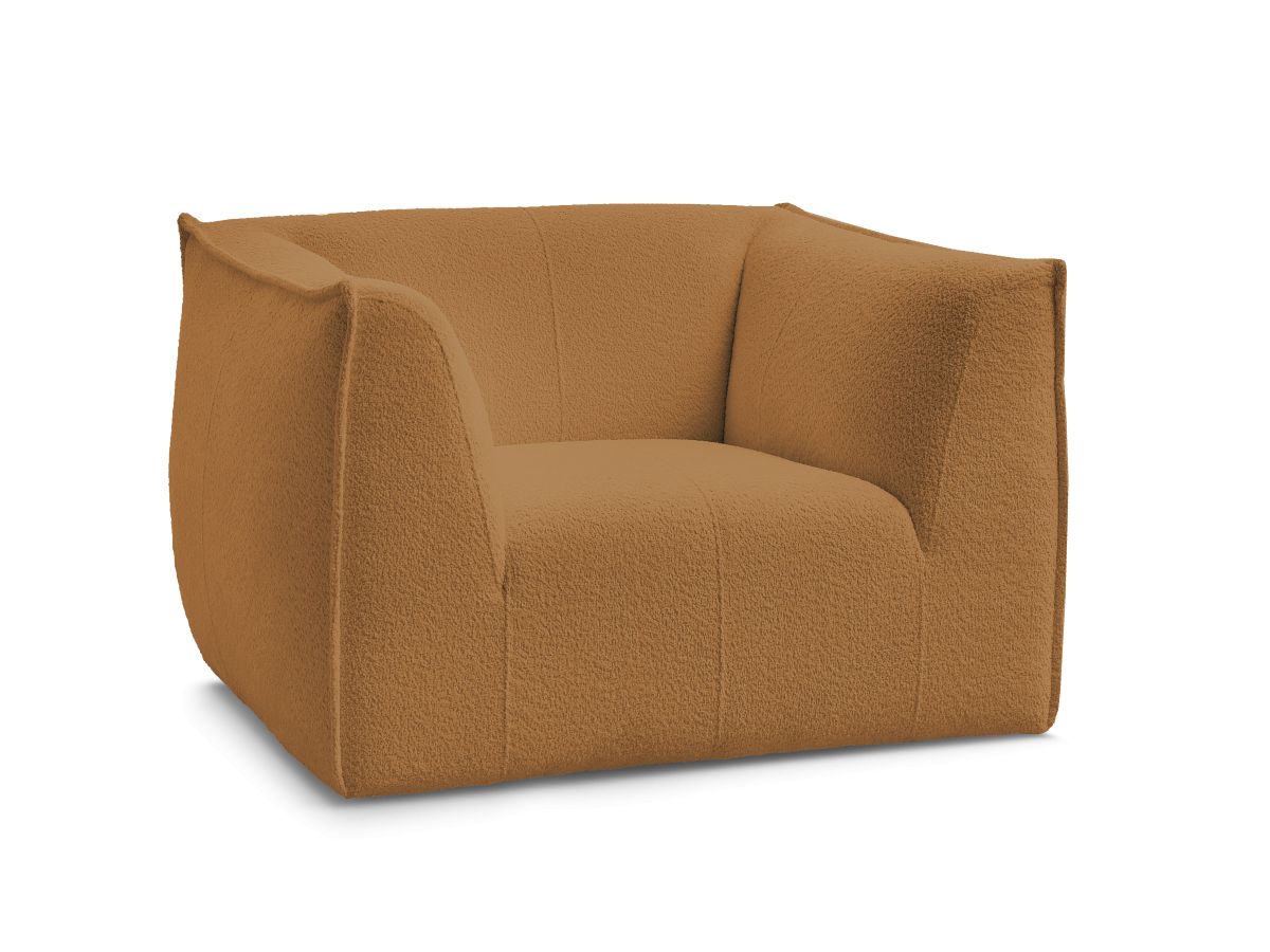 Bouclé-Stoff · Gelb