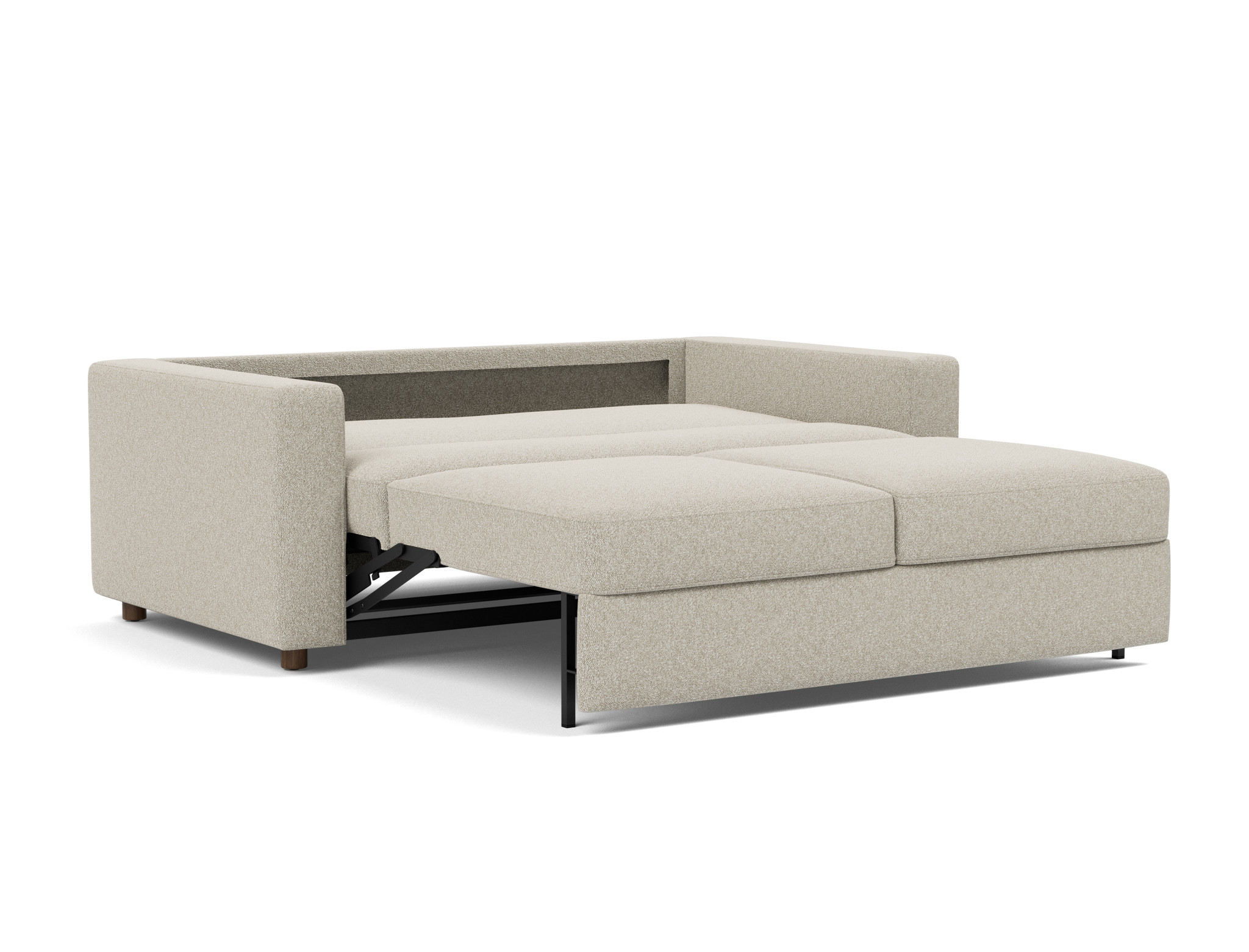 Schlafsofa Neah mit Standard-Armlehnen 160 Boucle Skandi 539-Beige