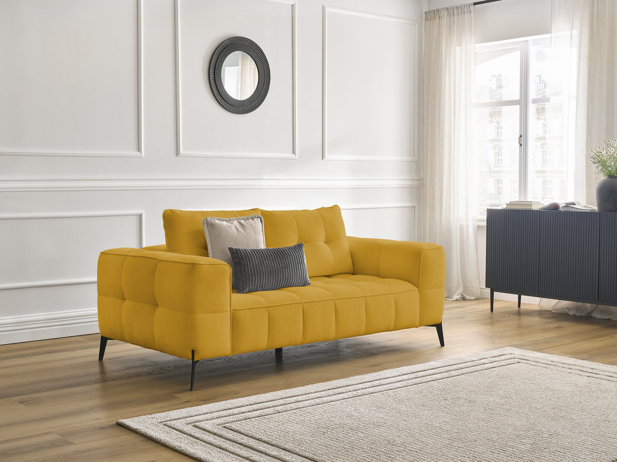 Bobochic Anis Sofa 2-Sitzer Strukturstoff Gelb