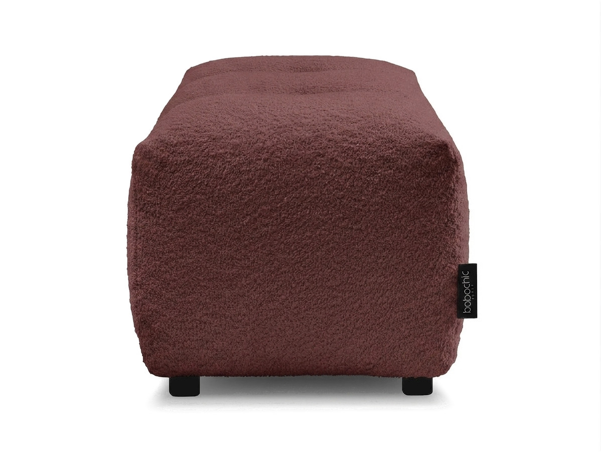 Bobochic Roxelane Pouf Bouclé-Stoff Rot