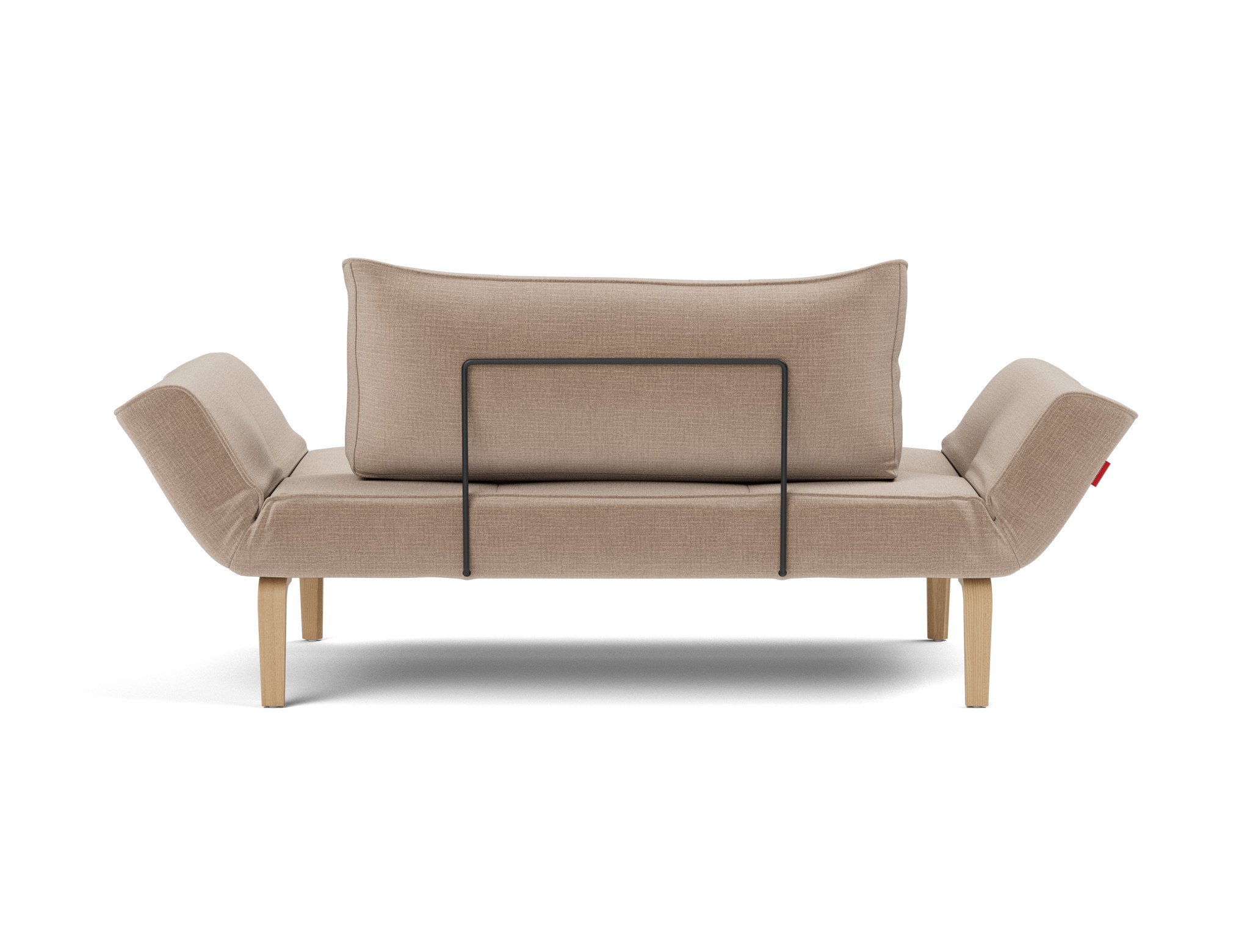 Tagesbett Zeal Chenille Esina 417-Mocha Beine Bow Eiche