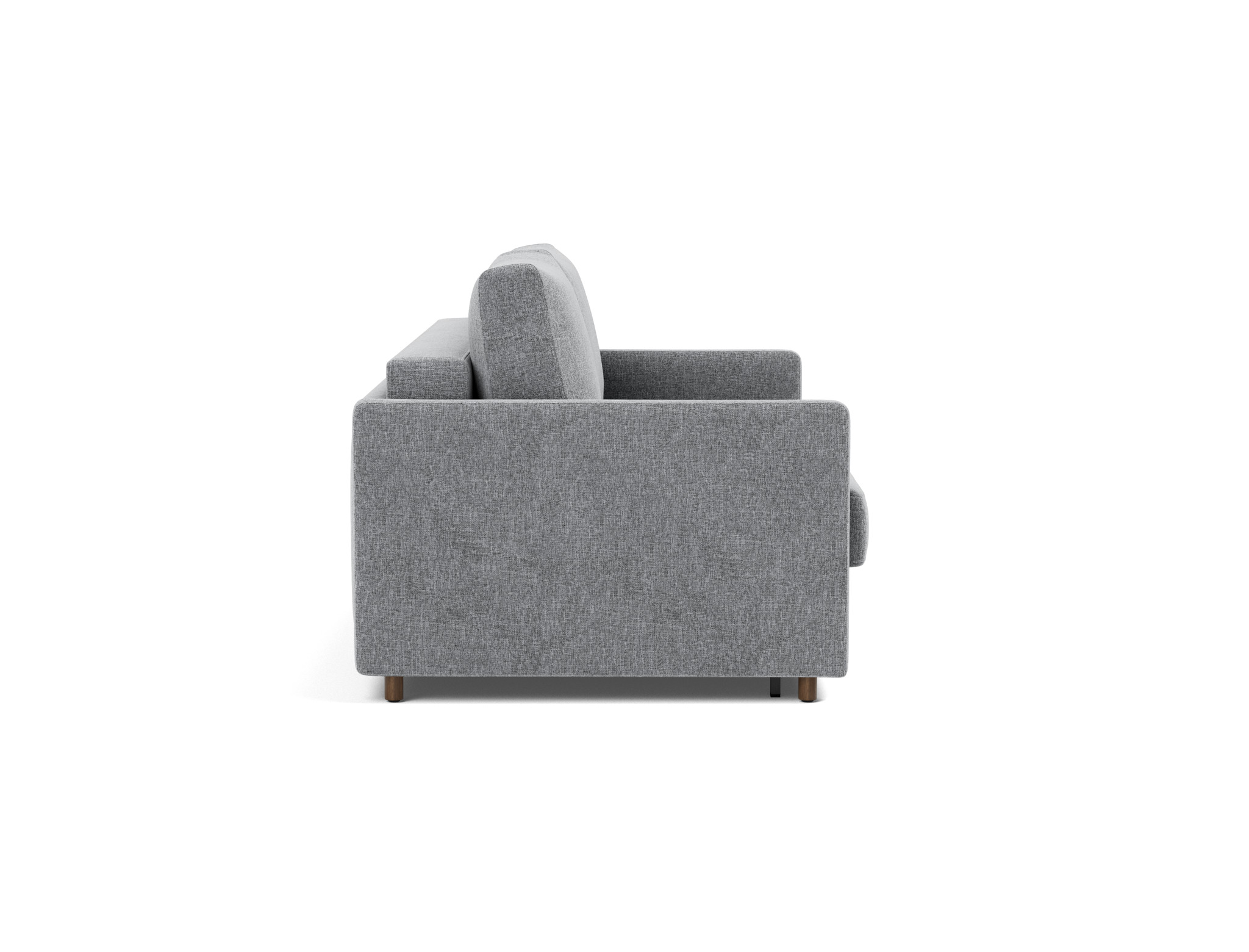 Schlafsofa Neah mit Slim-Armlehnen 160 Strukturierter Stoff Twist 565-Granite