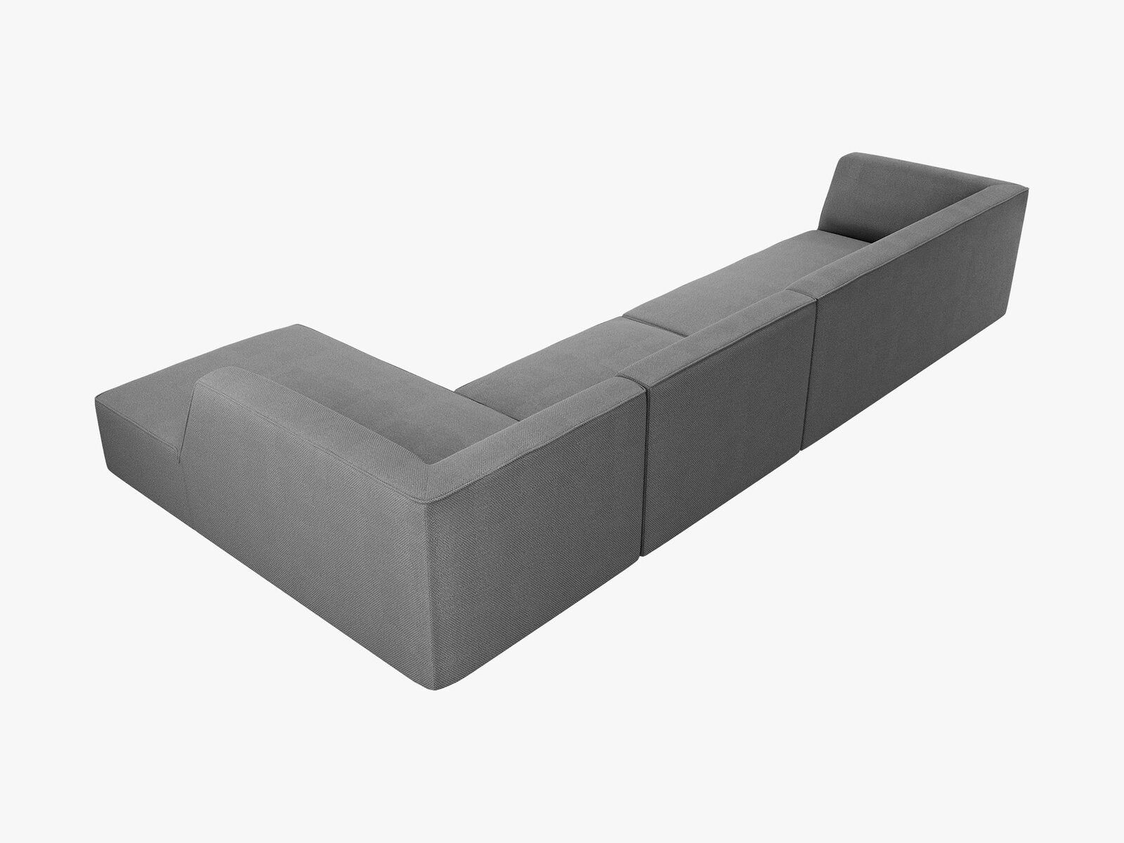 Micadoni Ecksofa Ruby 5-Sitzer Rechts Strukturierter Stoff Ottawa Grau