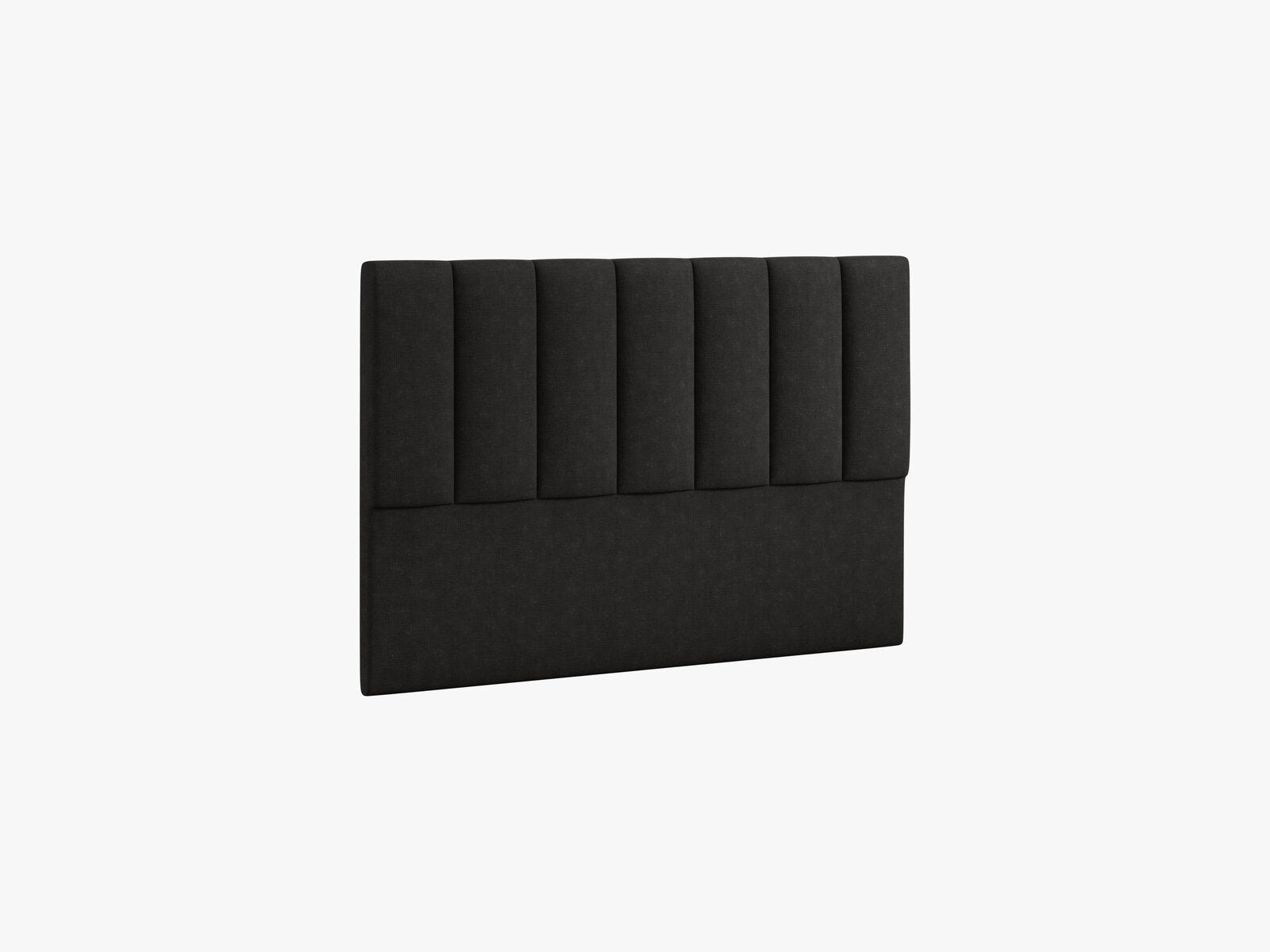 Micadoni Marl Samtiger Kopfteil 140 cm (H 95 cm) Strukturierter Stoff Liberty Schwarz 140x95