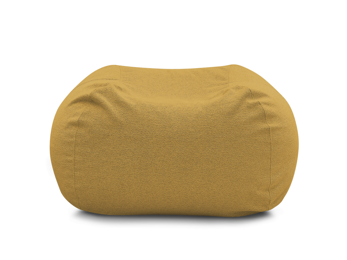 Bobochic Voltaire Pouf 120 × 70 cm Melange-Stoff Gelb