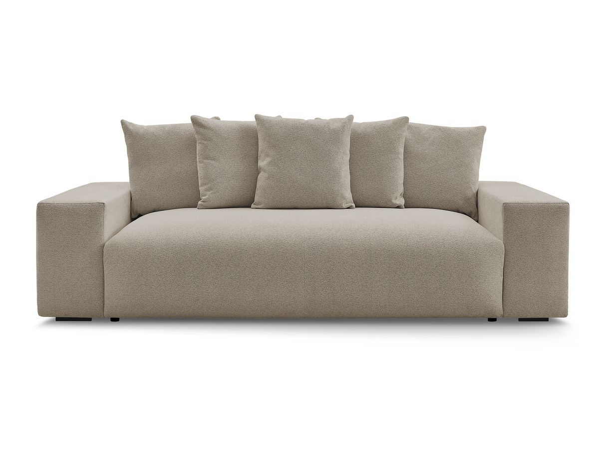 Bobochic Voltaire Sofa 3-Sitzer 280 × 124 cm Melange-Stoff Taupe