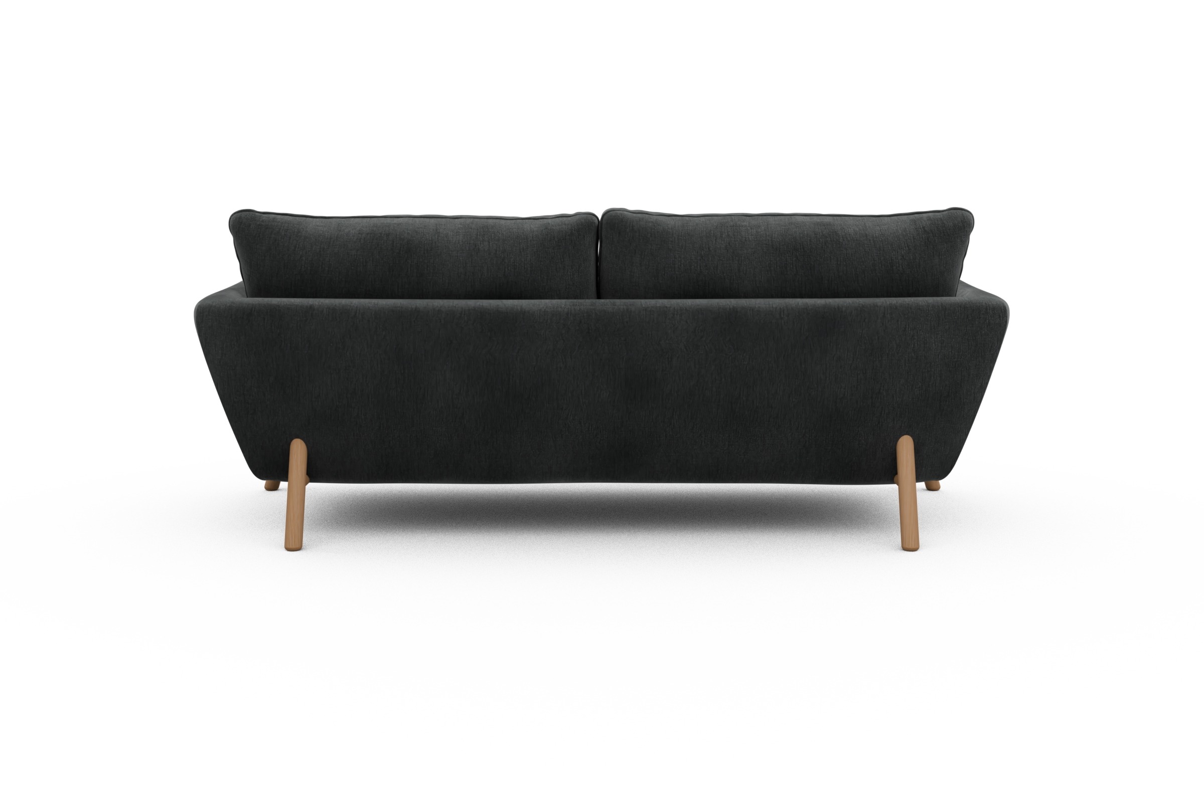 Sofa Emil 3-Sitzer Beinfarbe Eiche Natur Smooth-Deep-Warm-Grey