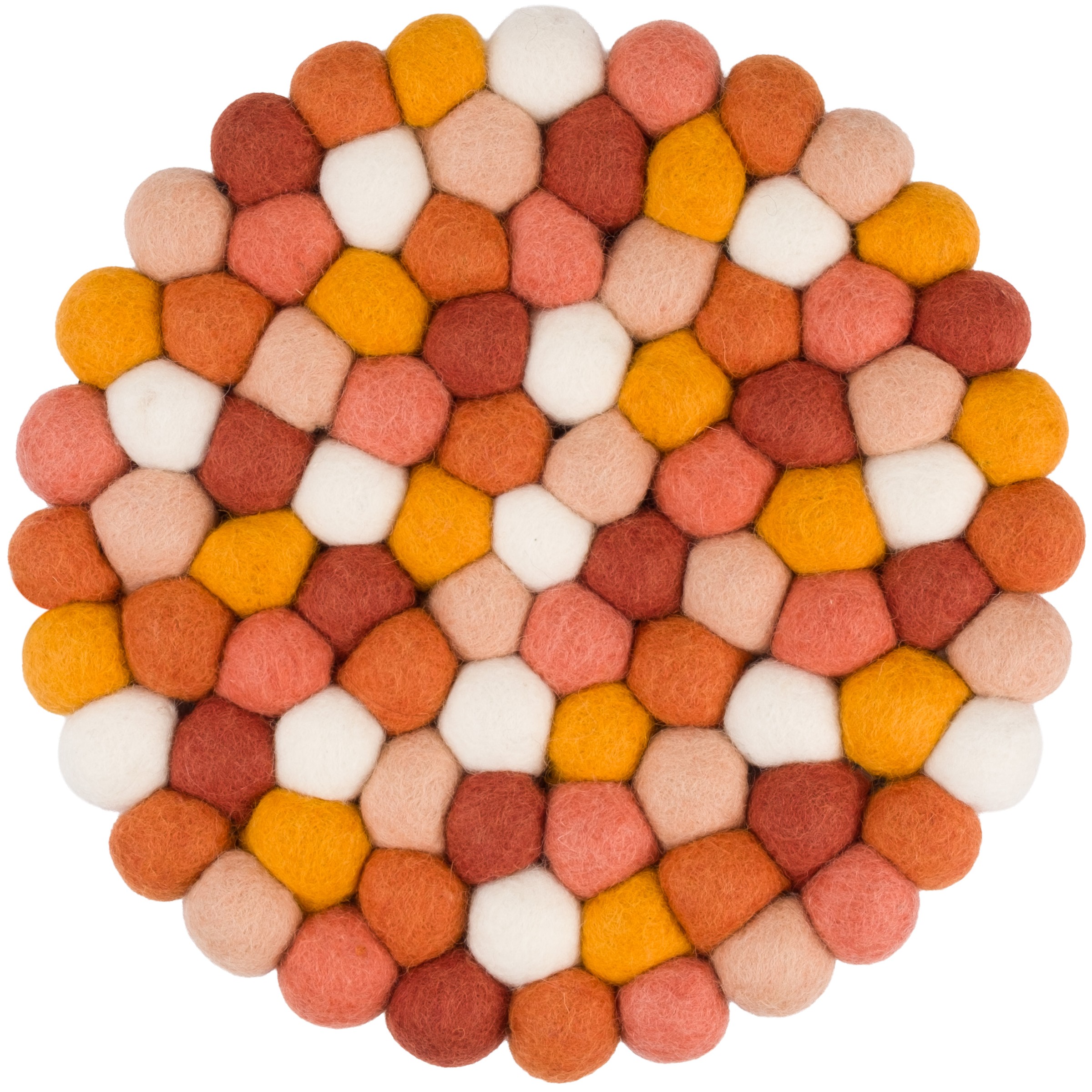 myfelt Juna Topfuntersetzer Rot-Orange-Weiß Ø 20 cm