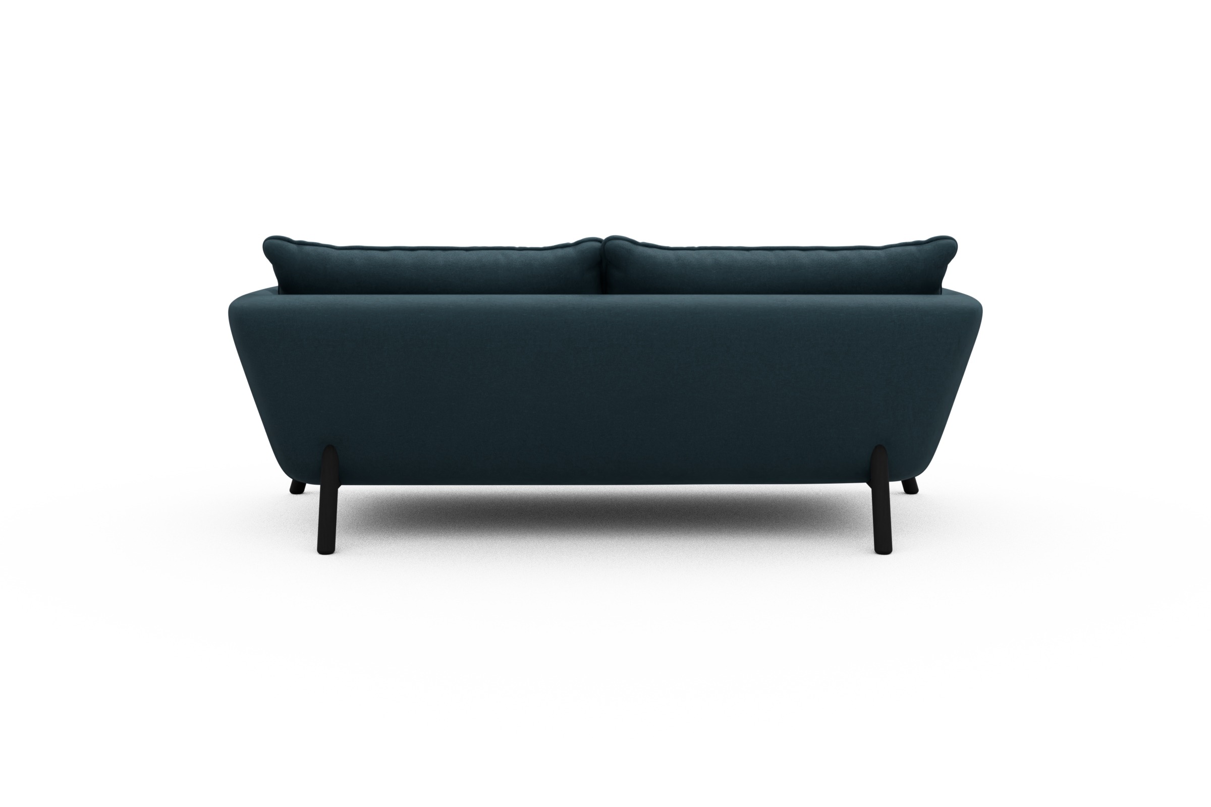 Sofa Emil PREMIUM 2-Sitzer Beinfarbe Eiche Schwarz Satya-Indigo