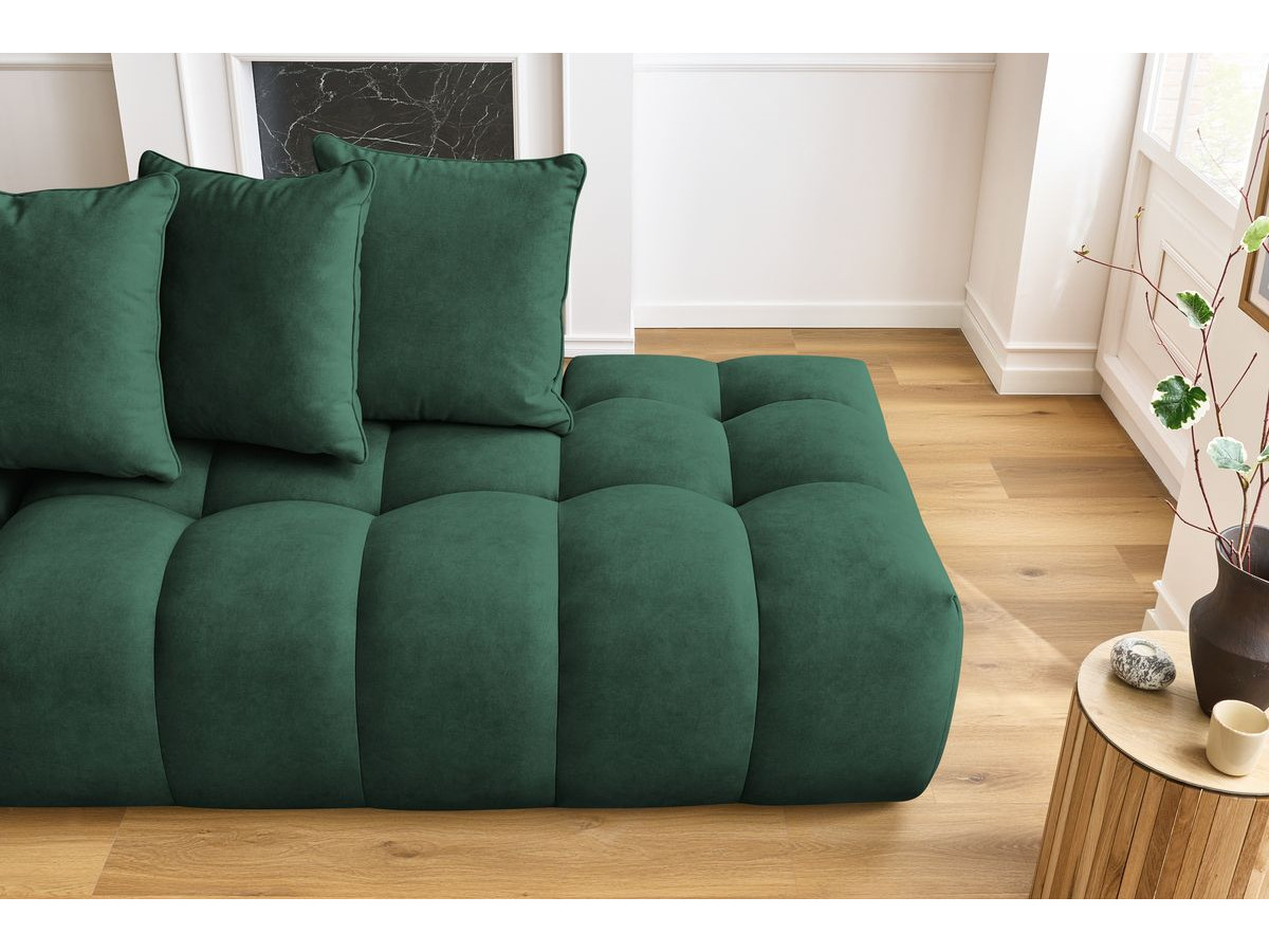 Bobochic Mont-blanc Ecksofa Samt Grün Ecke links