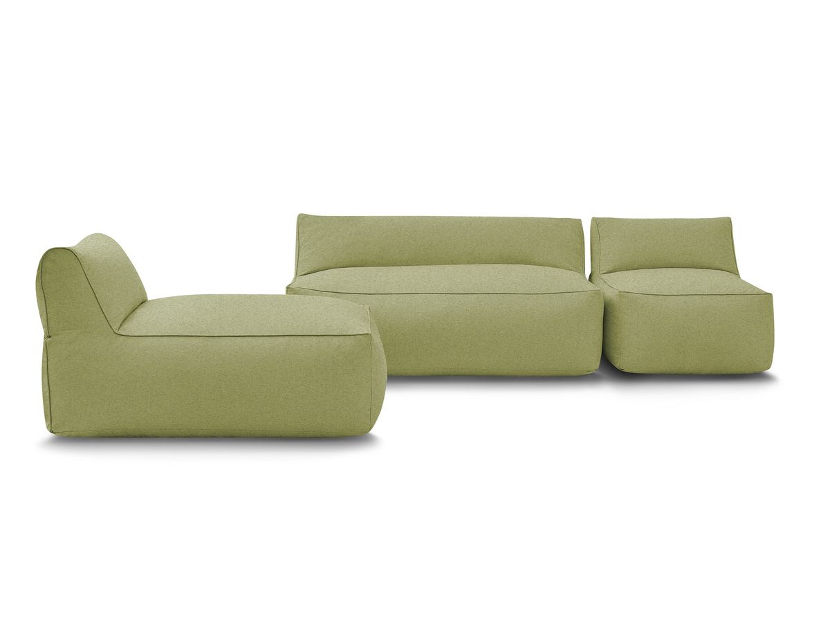 Bobochic Riviera Pouf 320 × 135 cm Stoff Grün