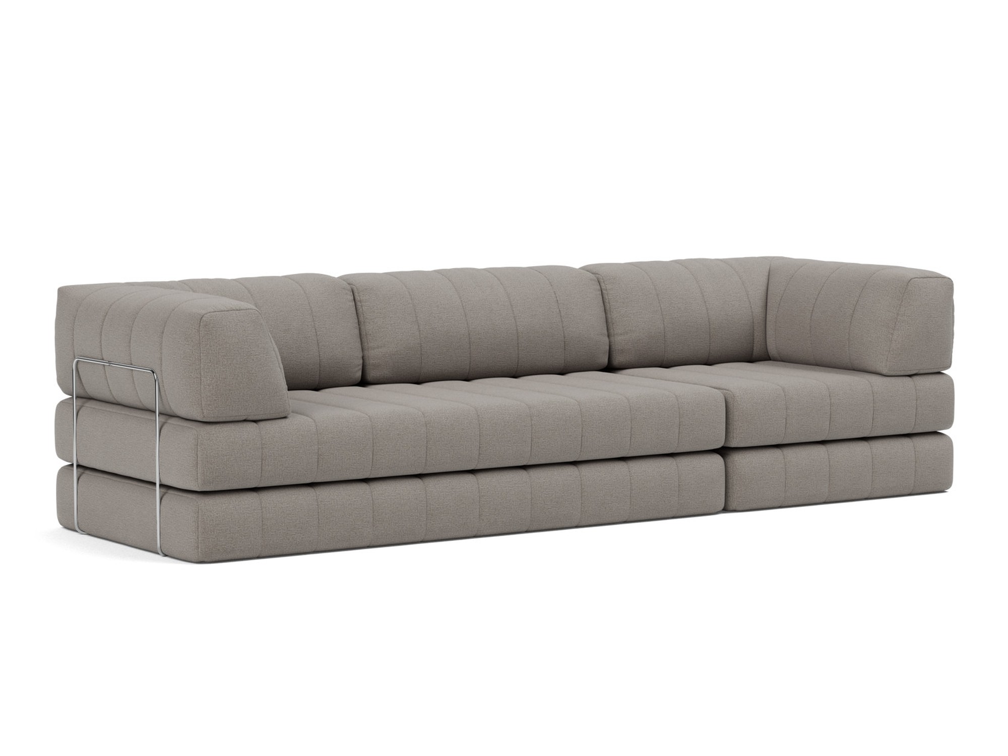 Schlafsofa CozyPad Grand mit Armlehnen Flachgewebe Mixed Dance 521-Grey