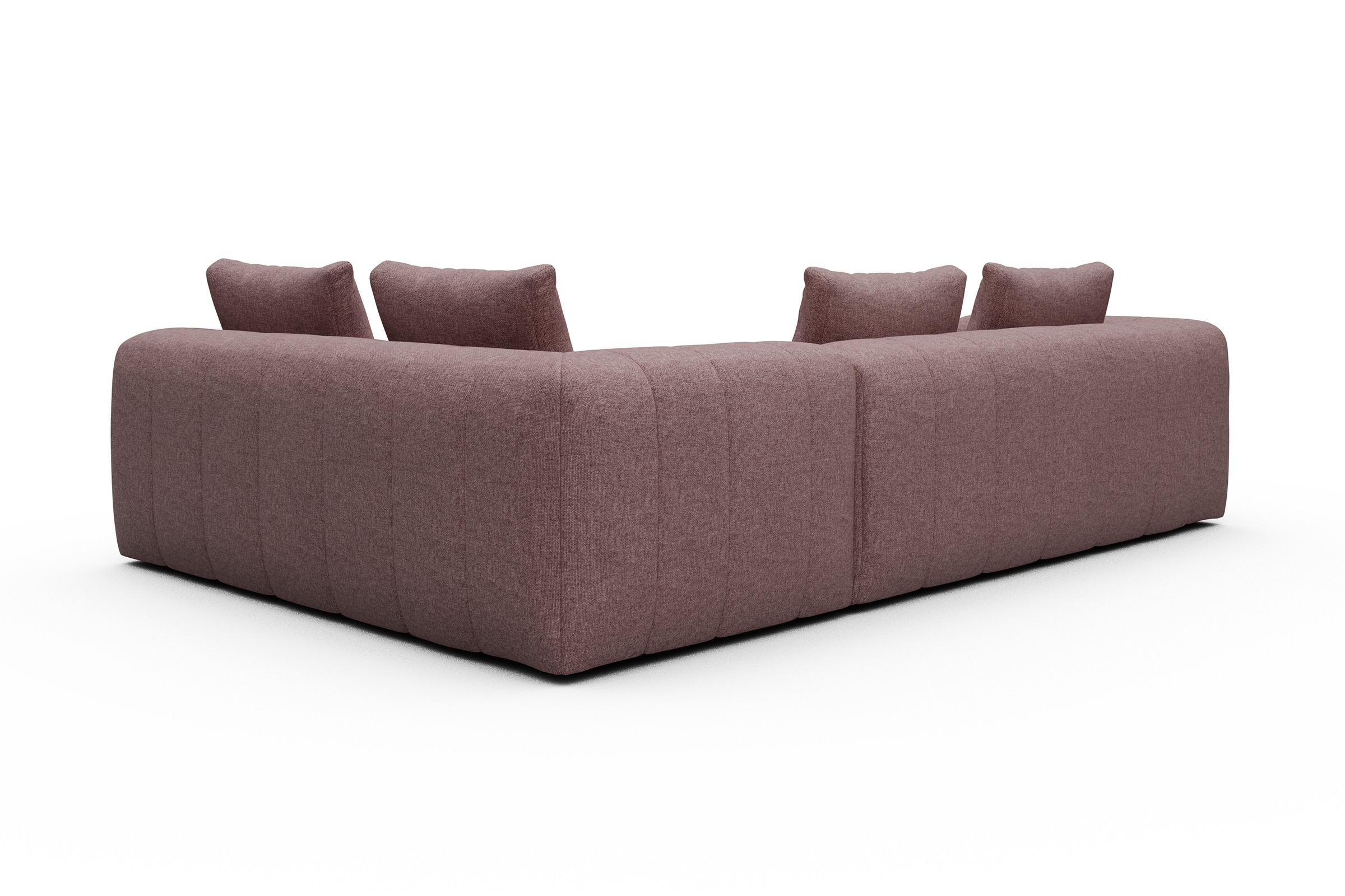 Ecksofa Hugo 2x 2,5-Sitzer Armlehne links Sama-Flamingo