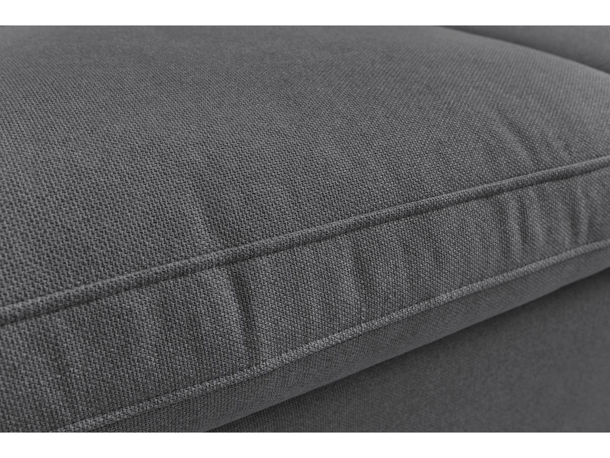 Bobochic Belair Sofa 3-Sitzer 250 × 93 cm Stoff Dunkelgrau