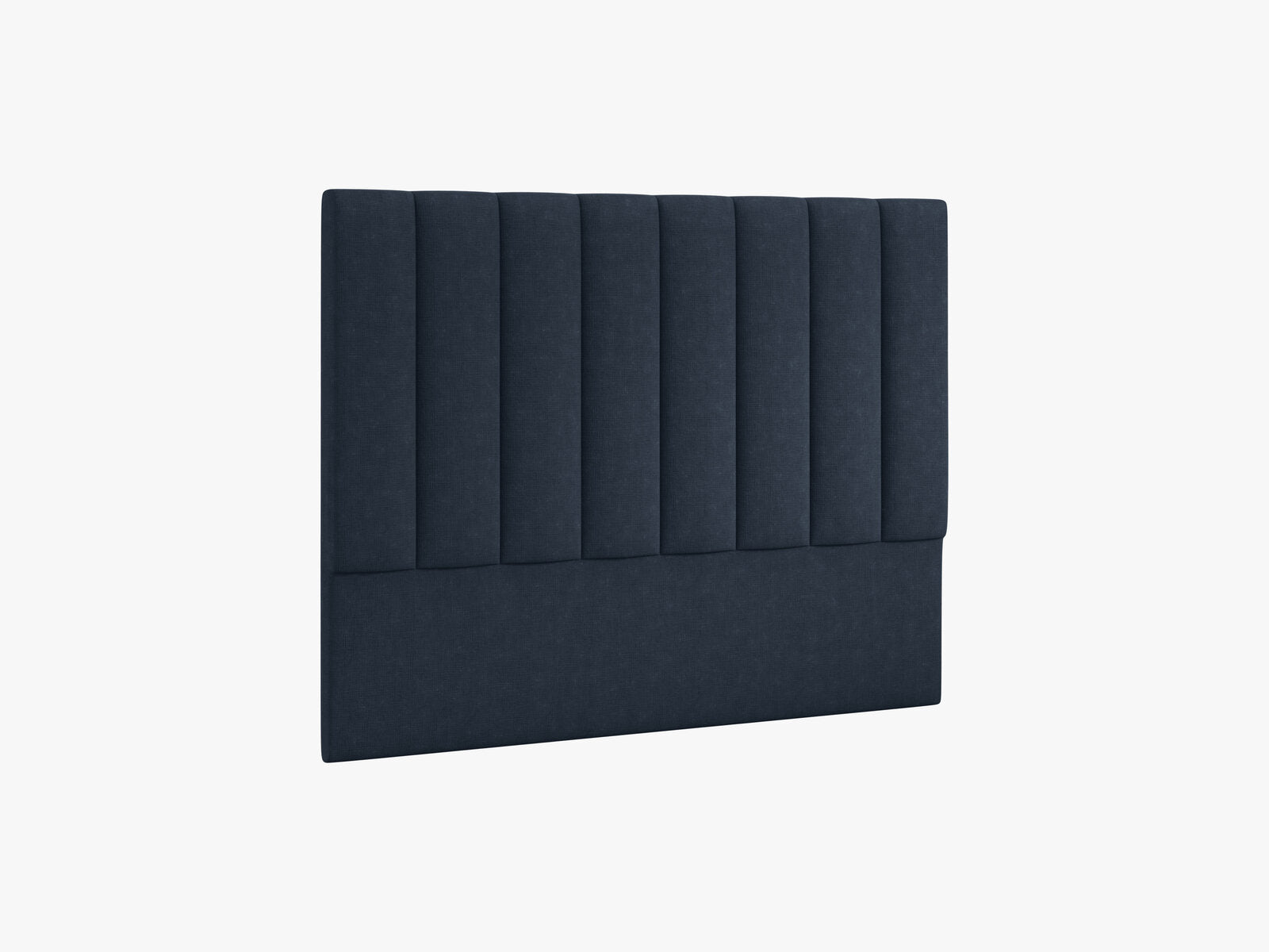 Micadoni Marl Samtiger Kopfteil 140 cm (H 120 cm) Strukturierter Stoff Liberty Marineblau 160x120