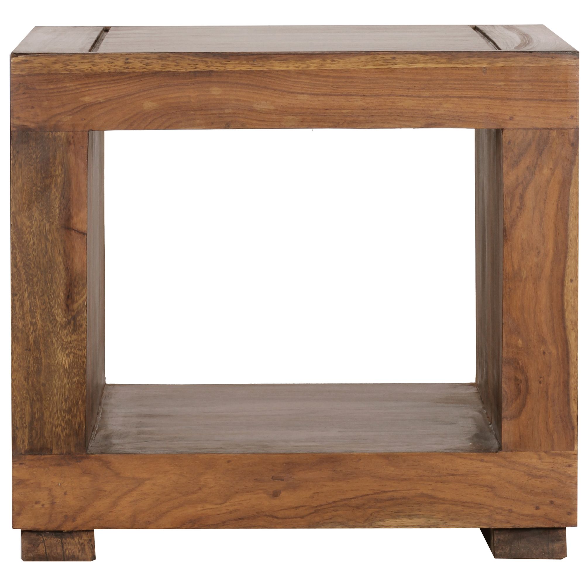 Couchtisch Aalvik Massivholz Dunkelbraun 50 × 50 × 45 cm