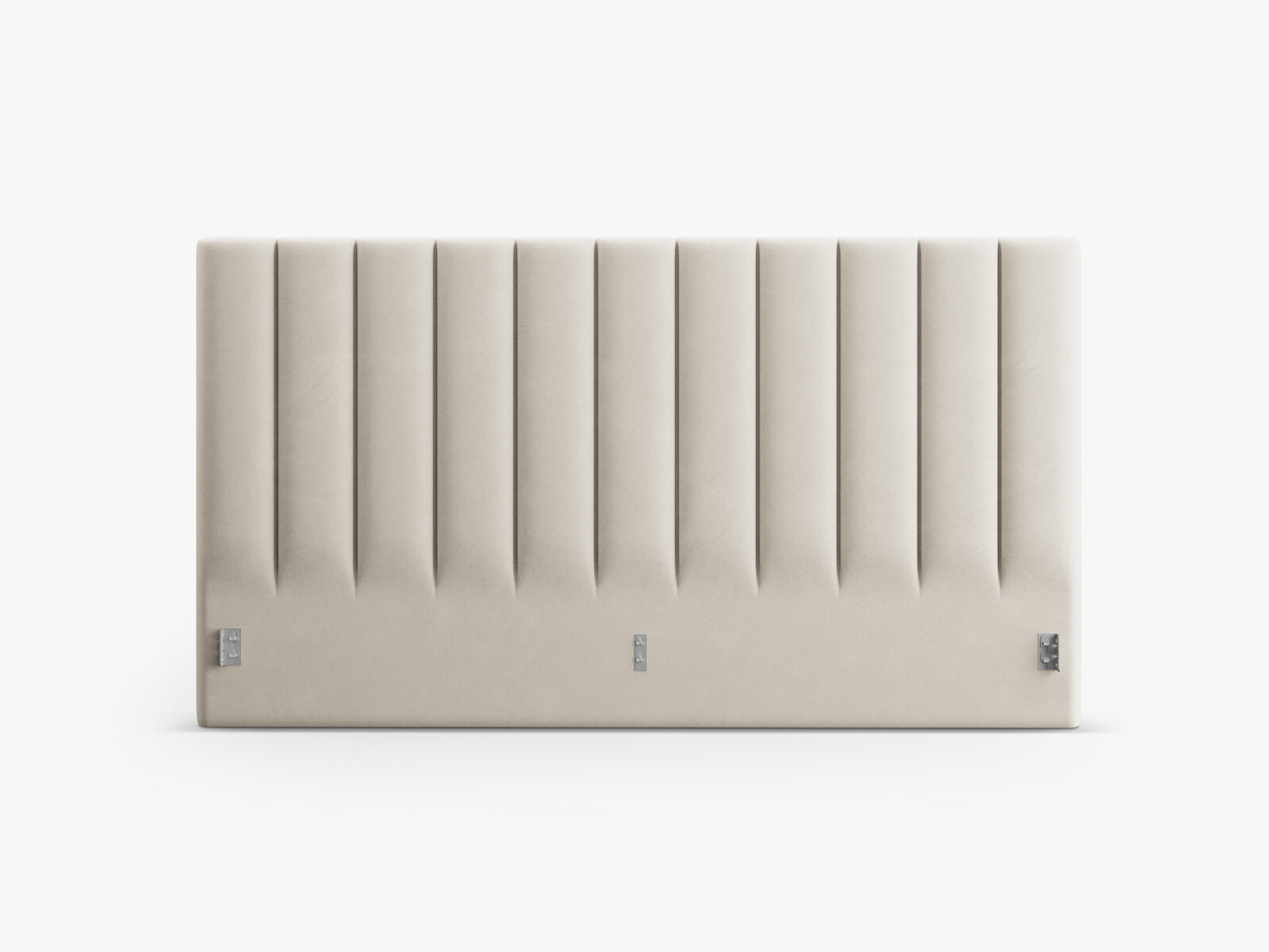 Micadoni Allison Samtiger Kopfteil Samt Bluvel Dunkelbeige 150.5x100