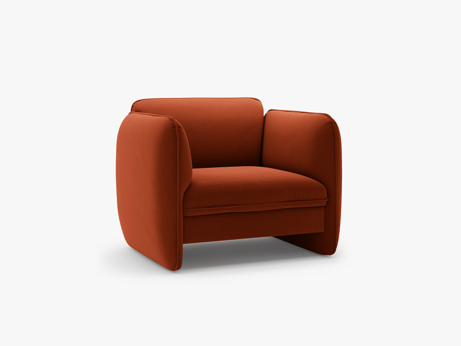 Micadoni Georgia Armsessel Samt Magic Velvet Kastanienbraun