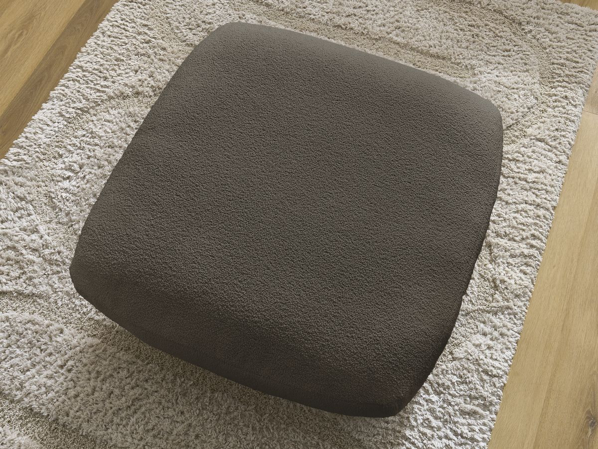 Bobochic Leonore Pouf Bouclé-Stoff Braun