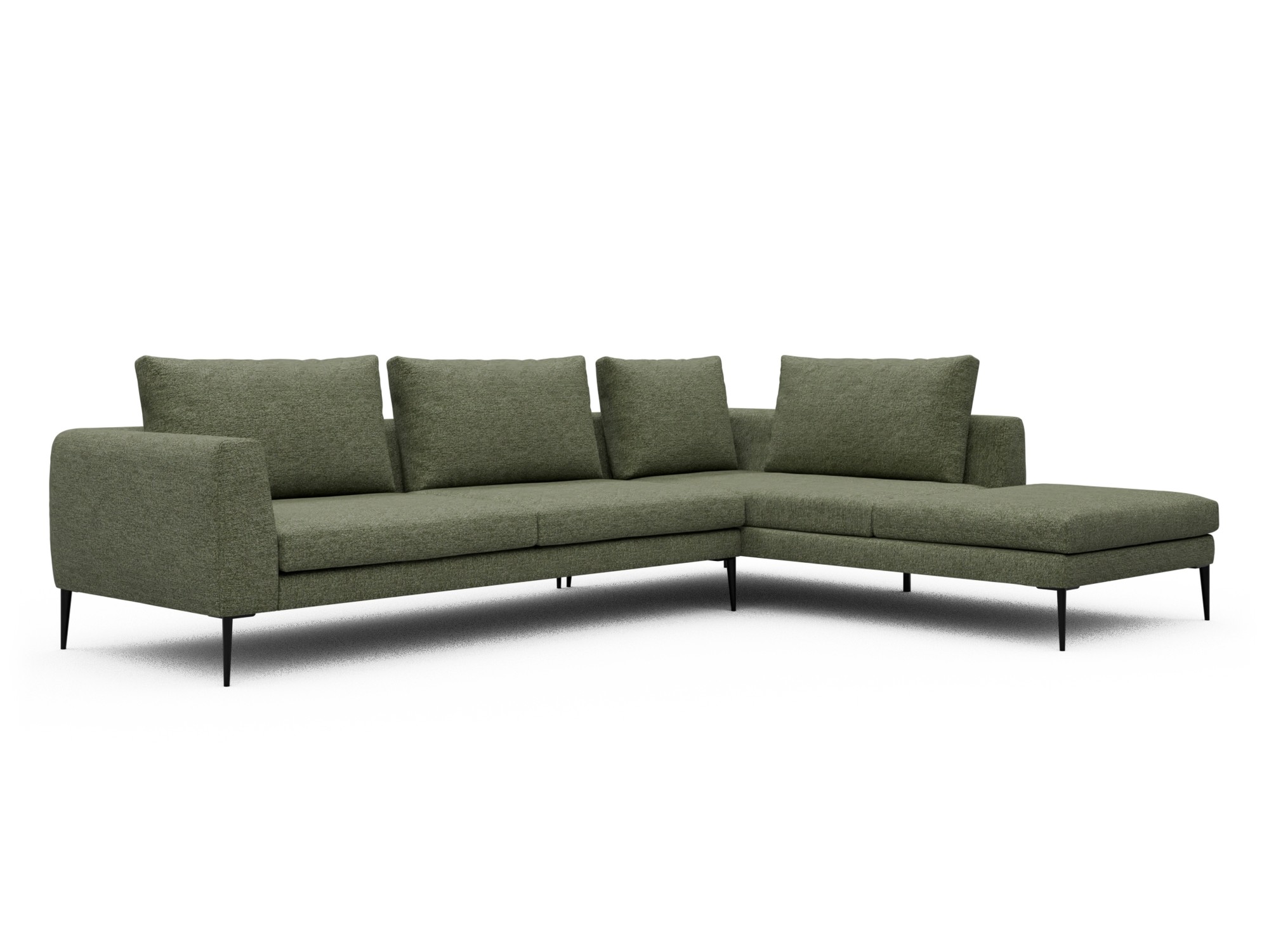 Skandi Home Ecksofa Paul Relax-Ecke rechts mit 3-Sitzer Carreno-Vivid-Green moebelfaktor