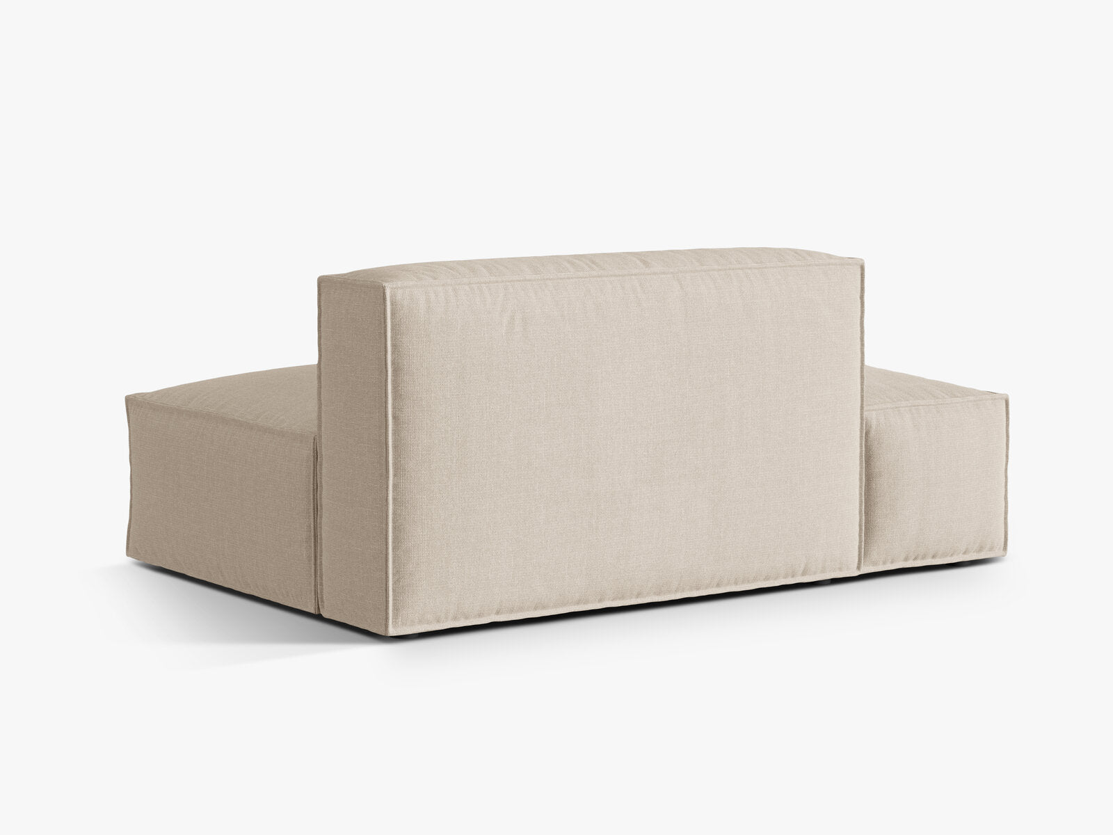 Micadoni Modul Nuria 3-Sitzer Links Strukturierter Stoff Beige