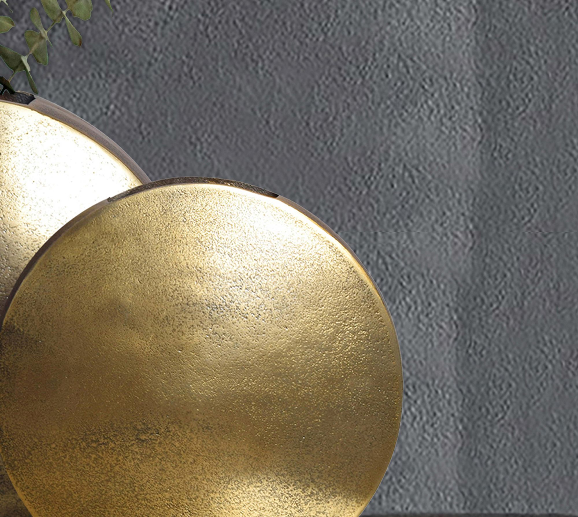 Tischvase Saltnes Aluminium Gold Ø 35 × H 34 cm