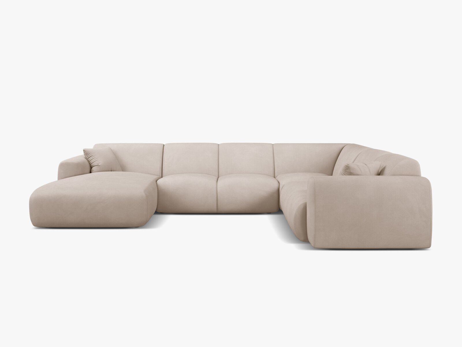 Micadoni Molino Panoramasofa 6-Sitzer Rechts Chenille Rebel Beige