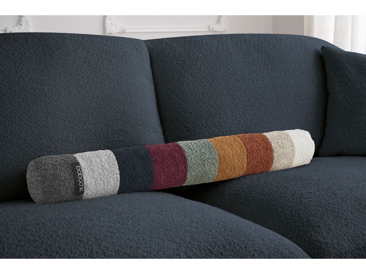 Bobochic Cezanne Schlafsofa 3-Sitzer Bouclé-Stoff Blau, Liegefläche 140 × 194 cm
