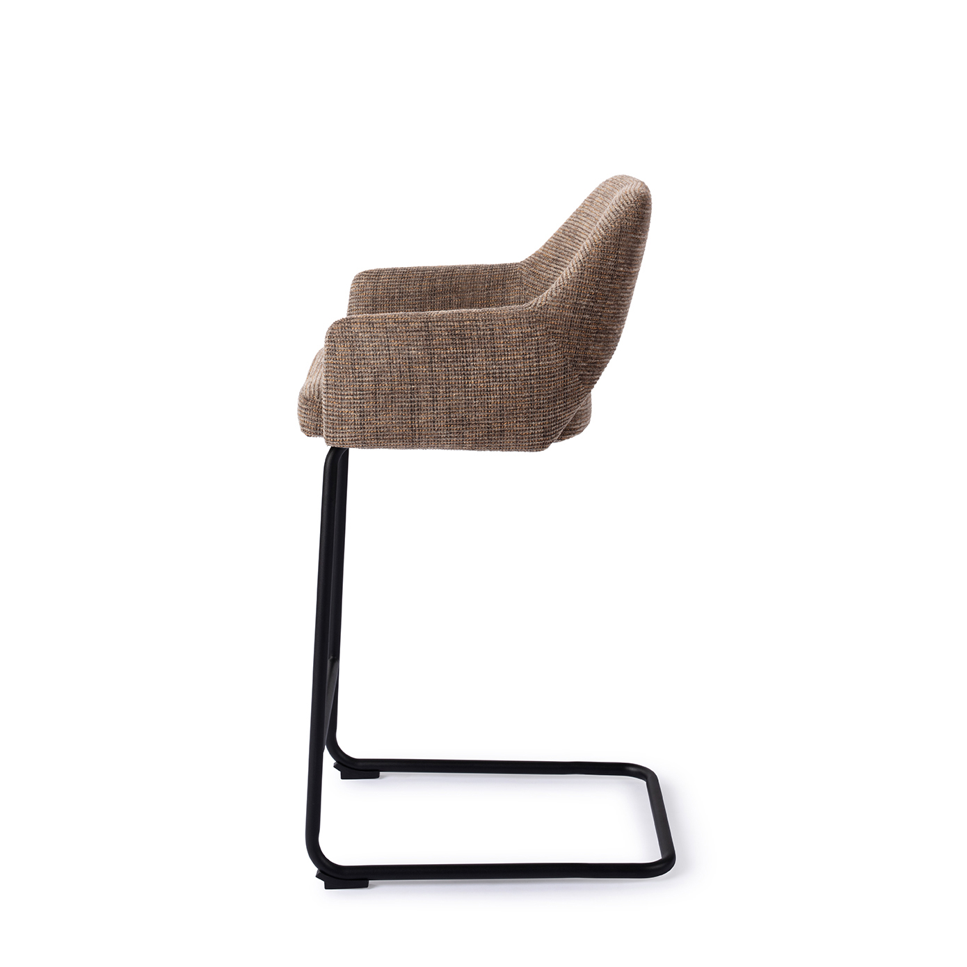 Jesper Home Barhocker Yanai Checked Chestnut Arch Schwarz Tresenhöhe 65 cm