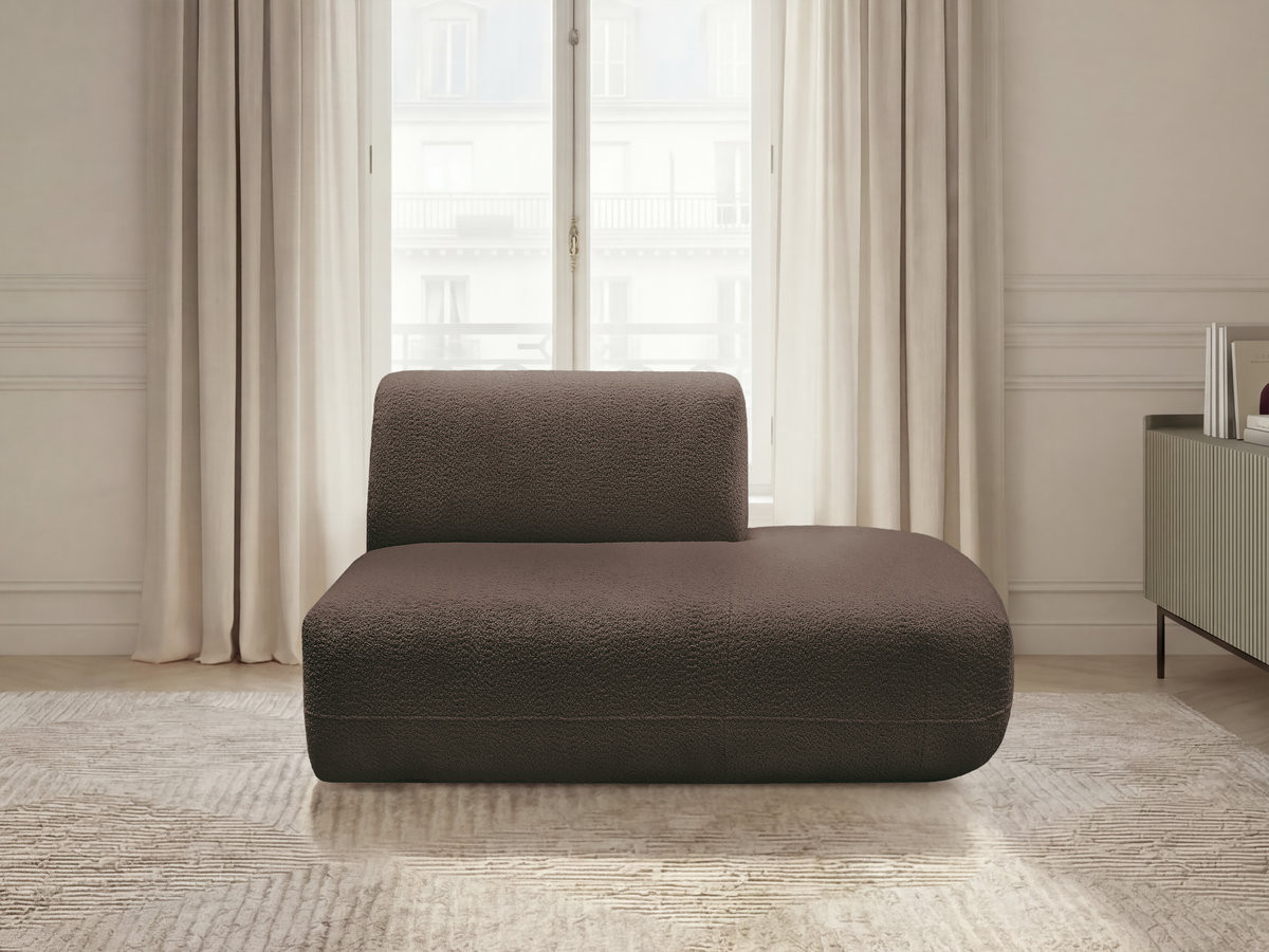 Bobochic Anda Sofamodul 2-Sitzer Chenille Braun Ecke rechts