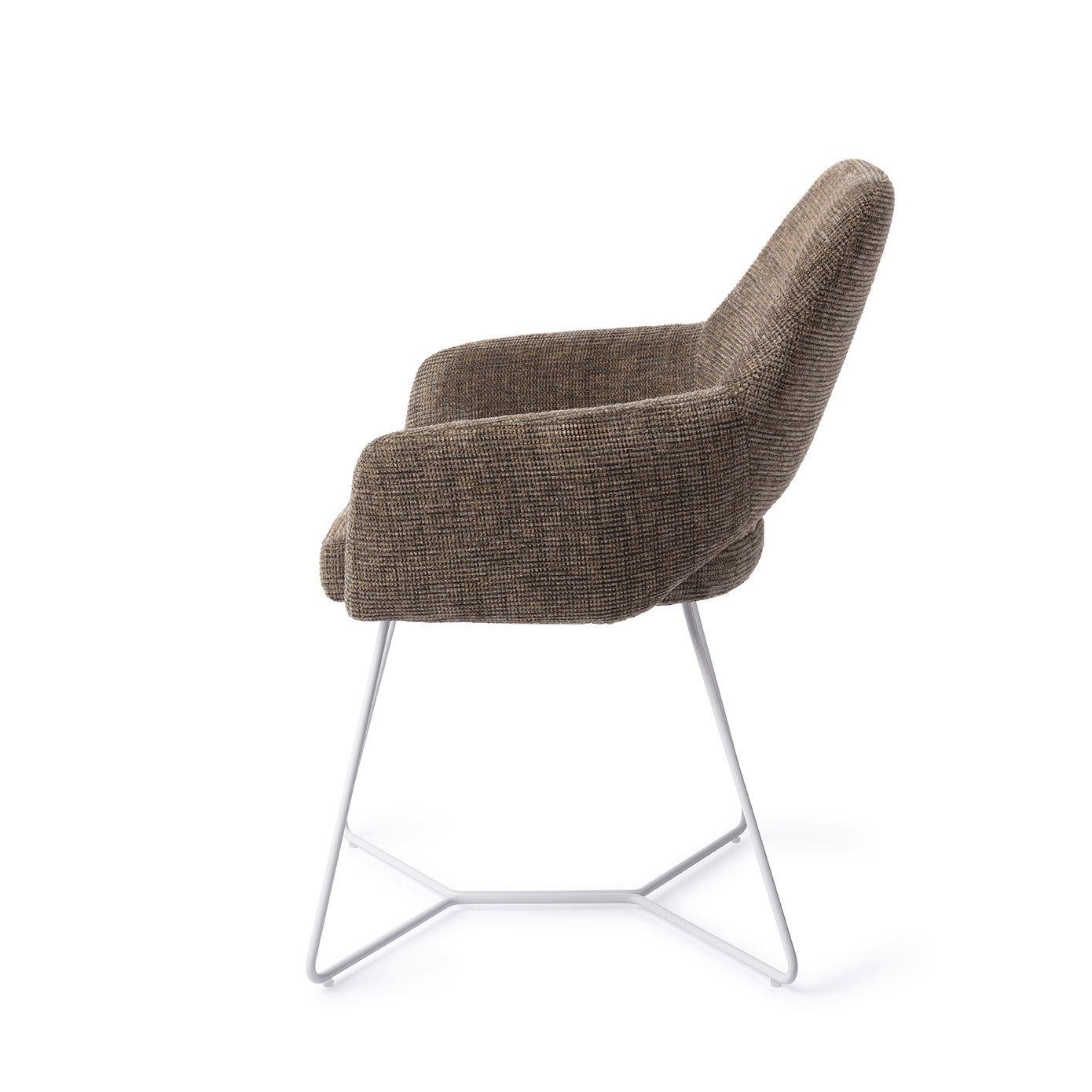 Jesper Home Esszimmerstuhl Yanai Checked Chestnut Beehive Weiß