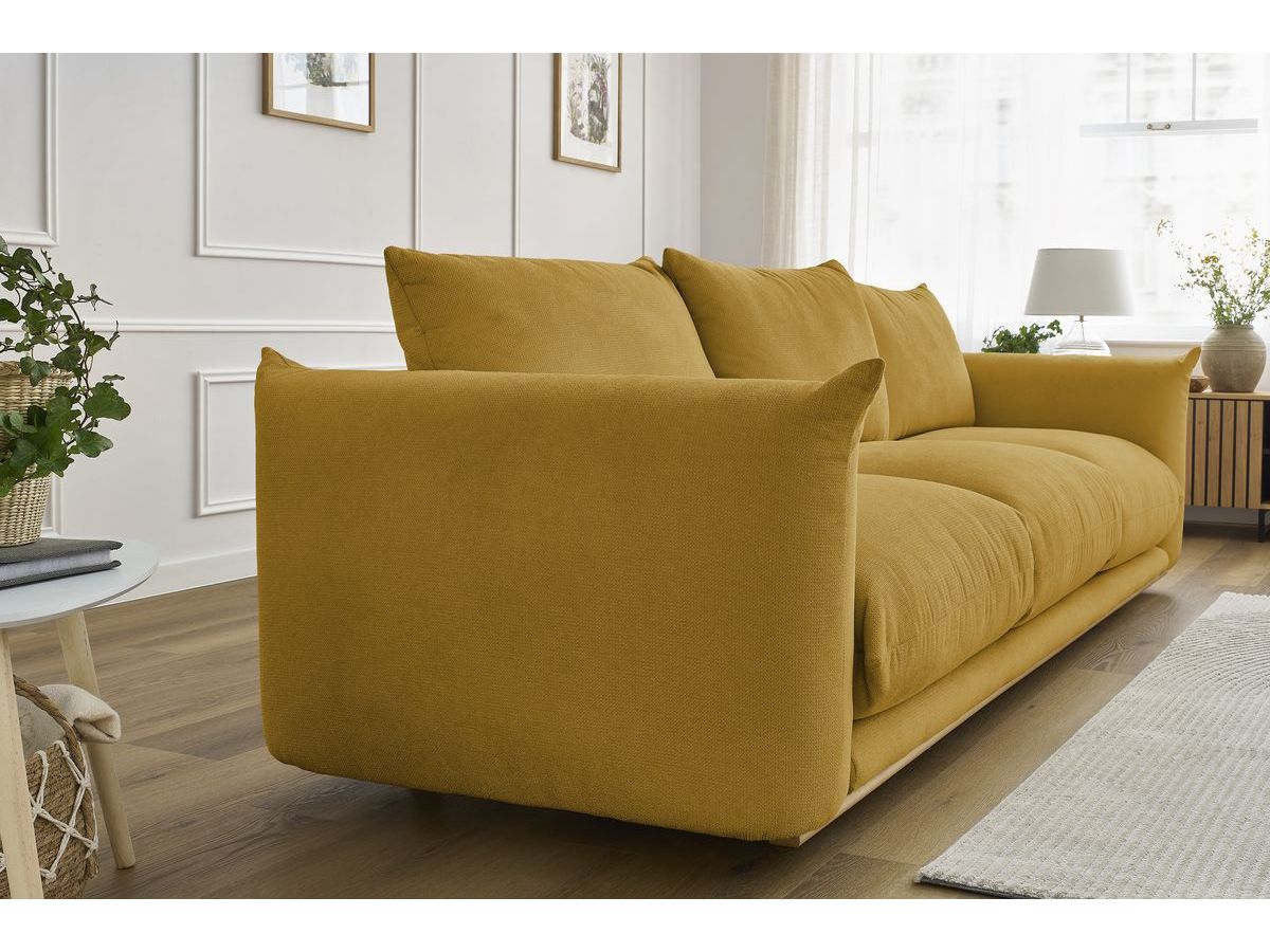 Bobochic Ernest Sofa 3-Sitzer 265 × 106 cm Stoff Gelb