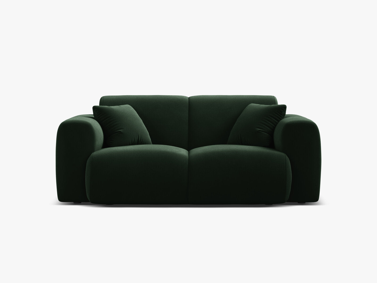 Micadoni Sofa Molino 2-Sitzer Samt Casino Flaschengrün