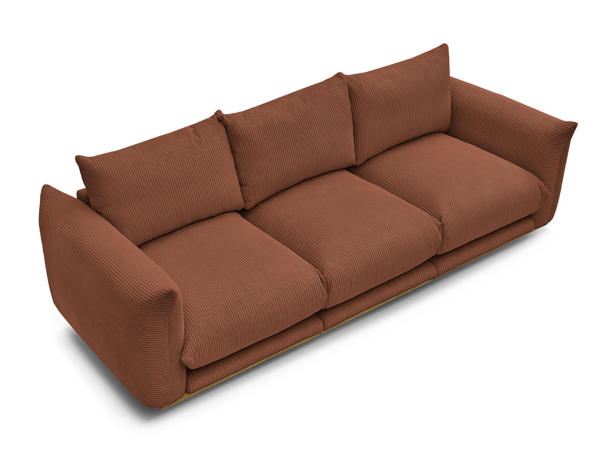 Bobochic Ernest Sofa 3-Sitzer 266 × 106 cm Cordsamt Orange