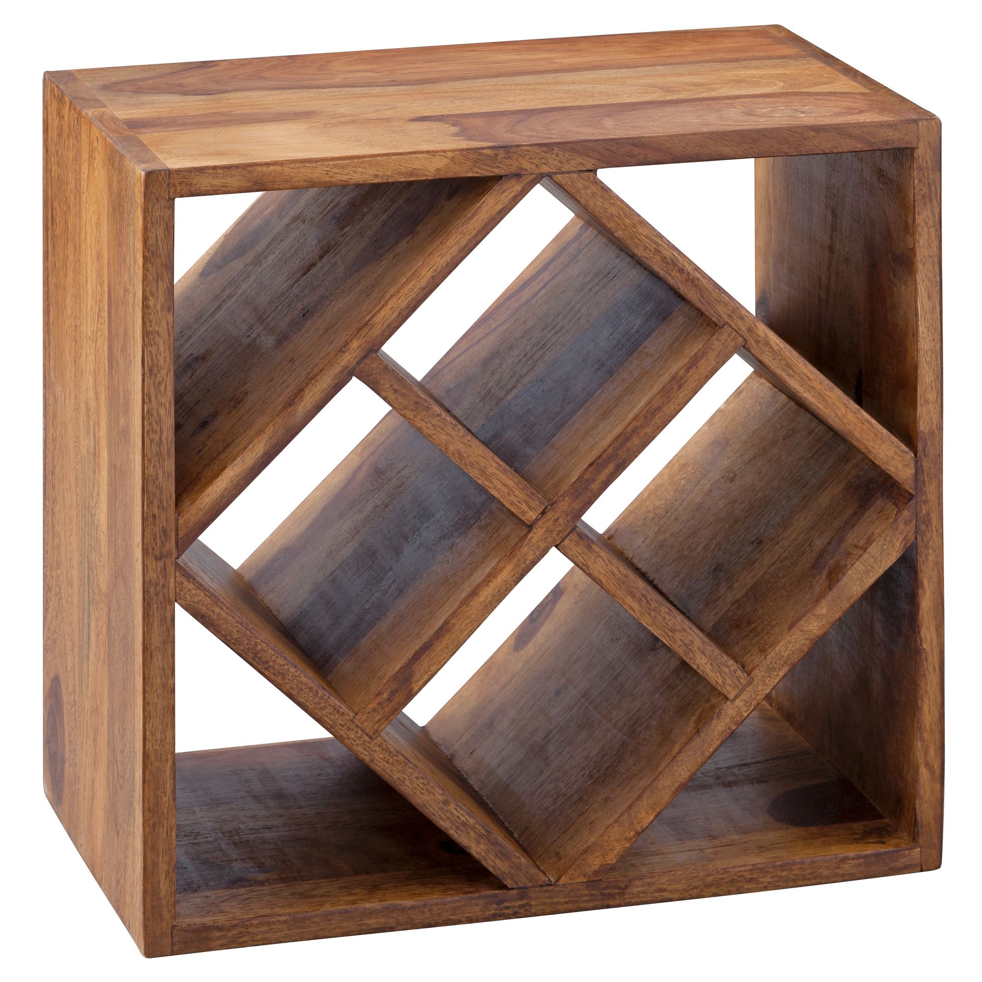 Flaschenregal Glumso Sheesham Massivholz 40 × 25 × 40 cm