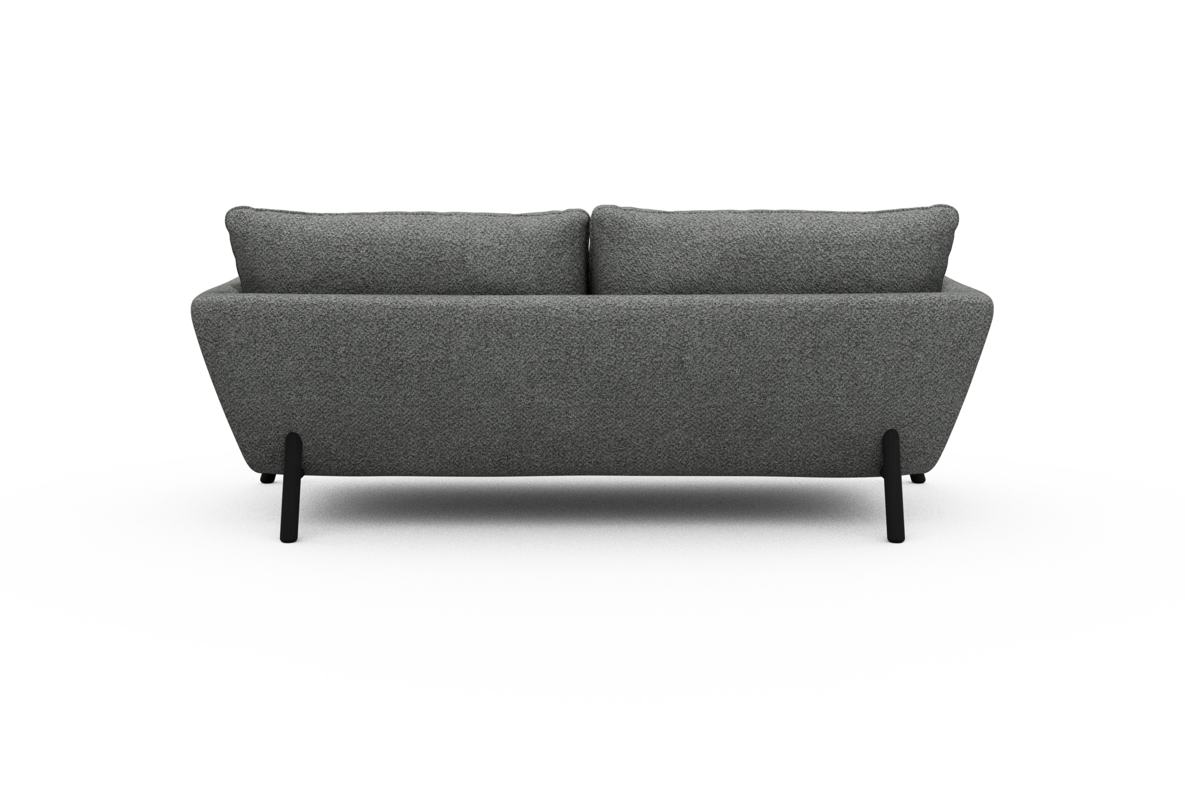 Sofa Emil 3-Sitzer Beinfarbe Eiche Schwarz Vanora-Warm-Grey
