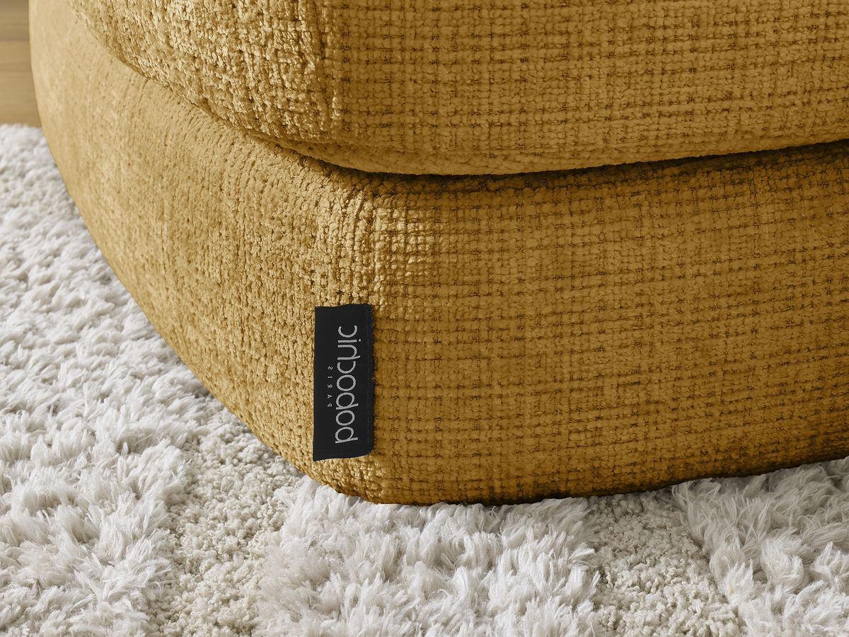 Bobochic Leonore Ecksofa Strukturstoff Gelb Ecke links