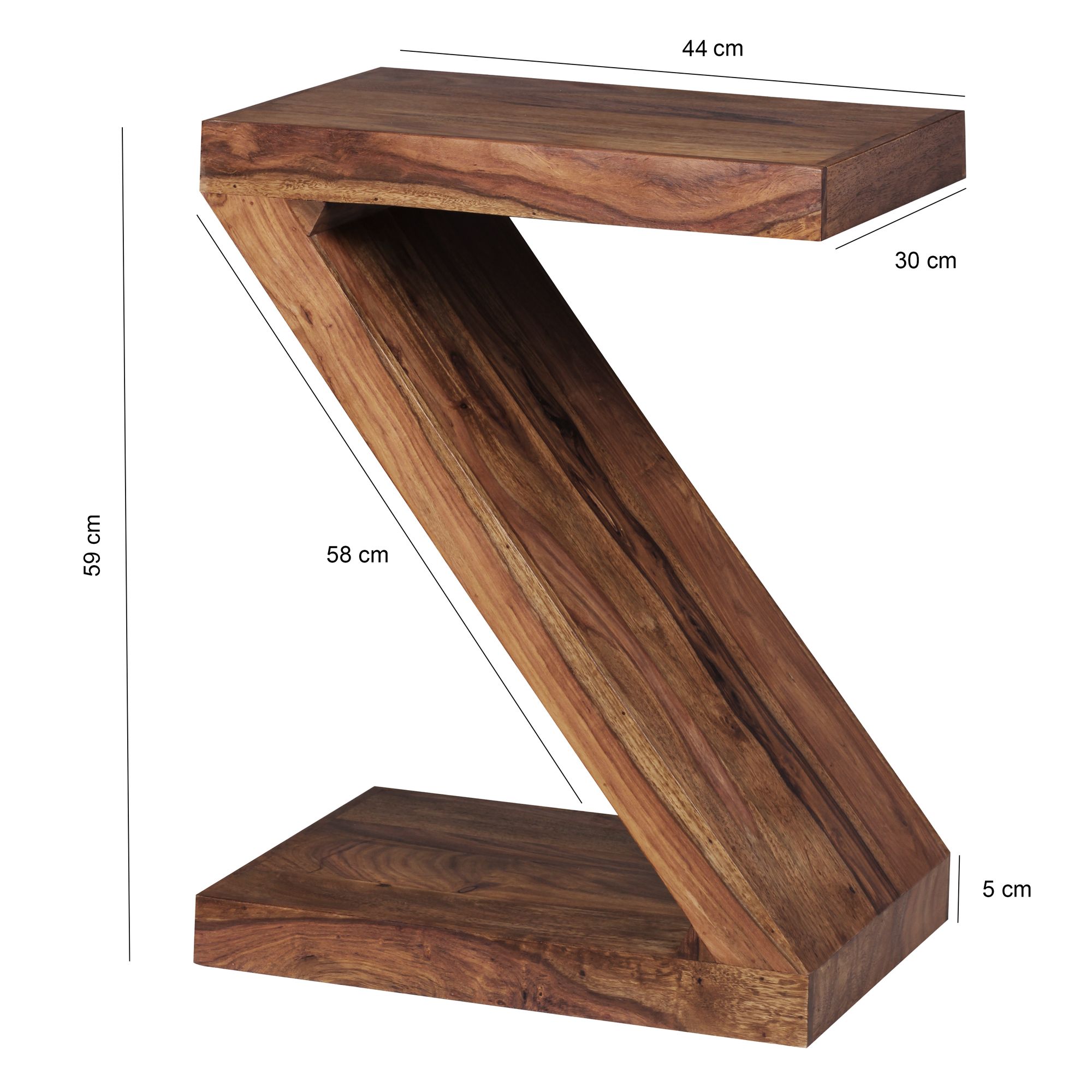 Beistelltisch Aalvik Massivholz Dunkelbraun 44 × 30 × 59 cm