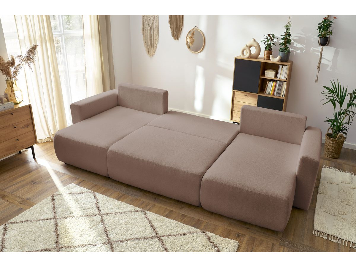 Bobochic Envy Wohnlandschaft Bouclé-Stoff Braun