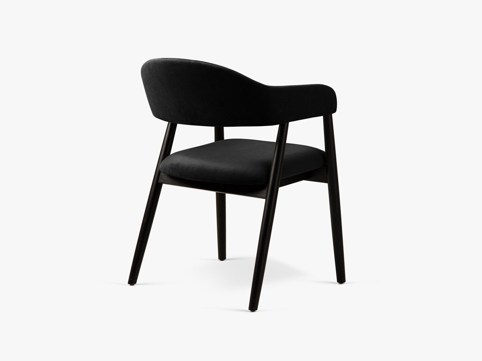 Micadoni Stuhl Adra Samt Magic Velvet Schwarz Schwarzes Buchenholz