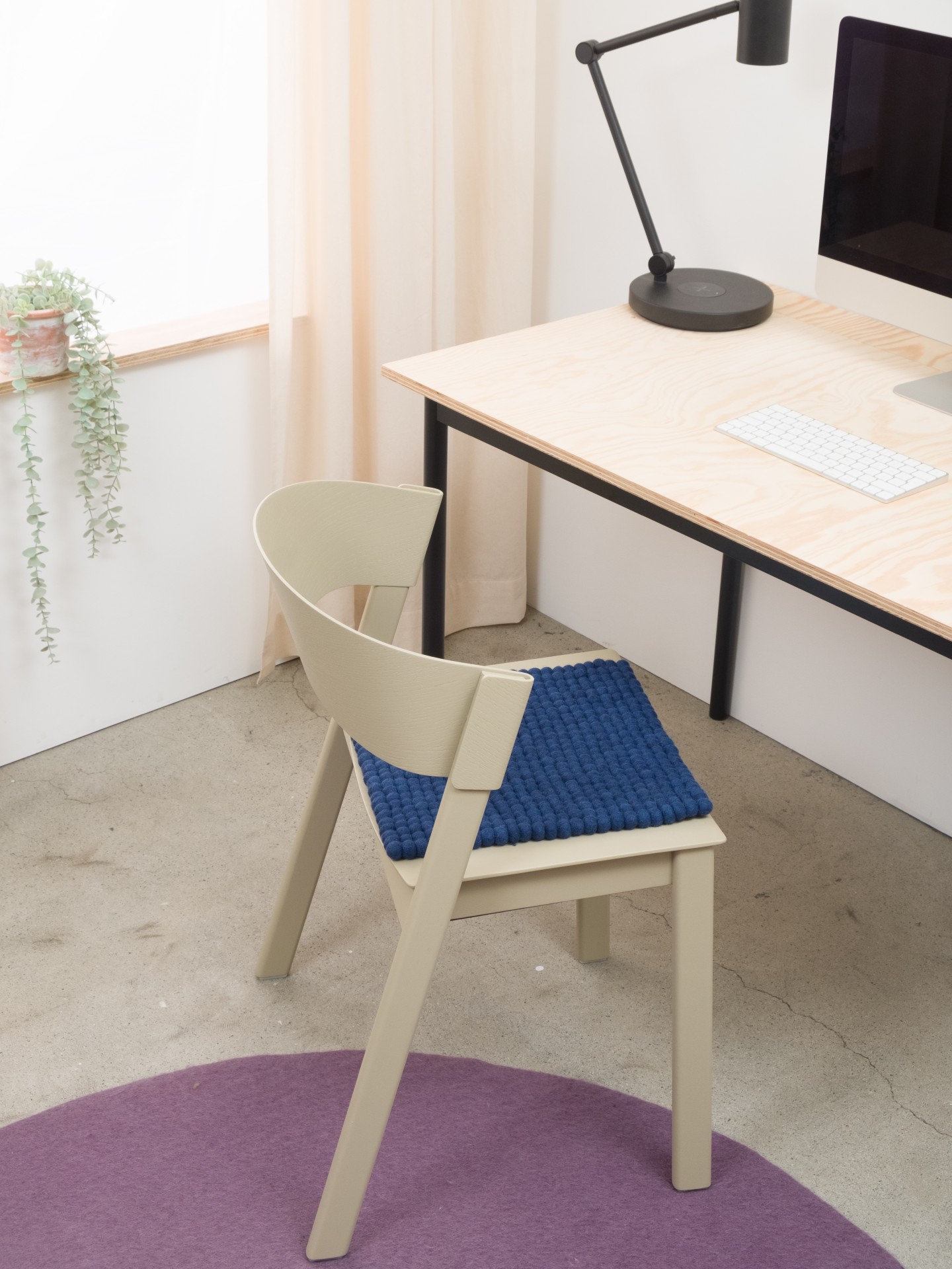 myfelt Alva - Filzkugel Sitzauflage quadratisch