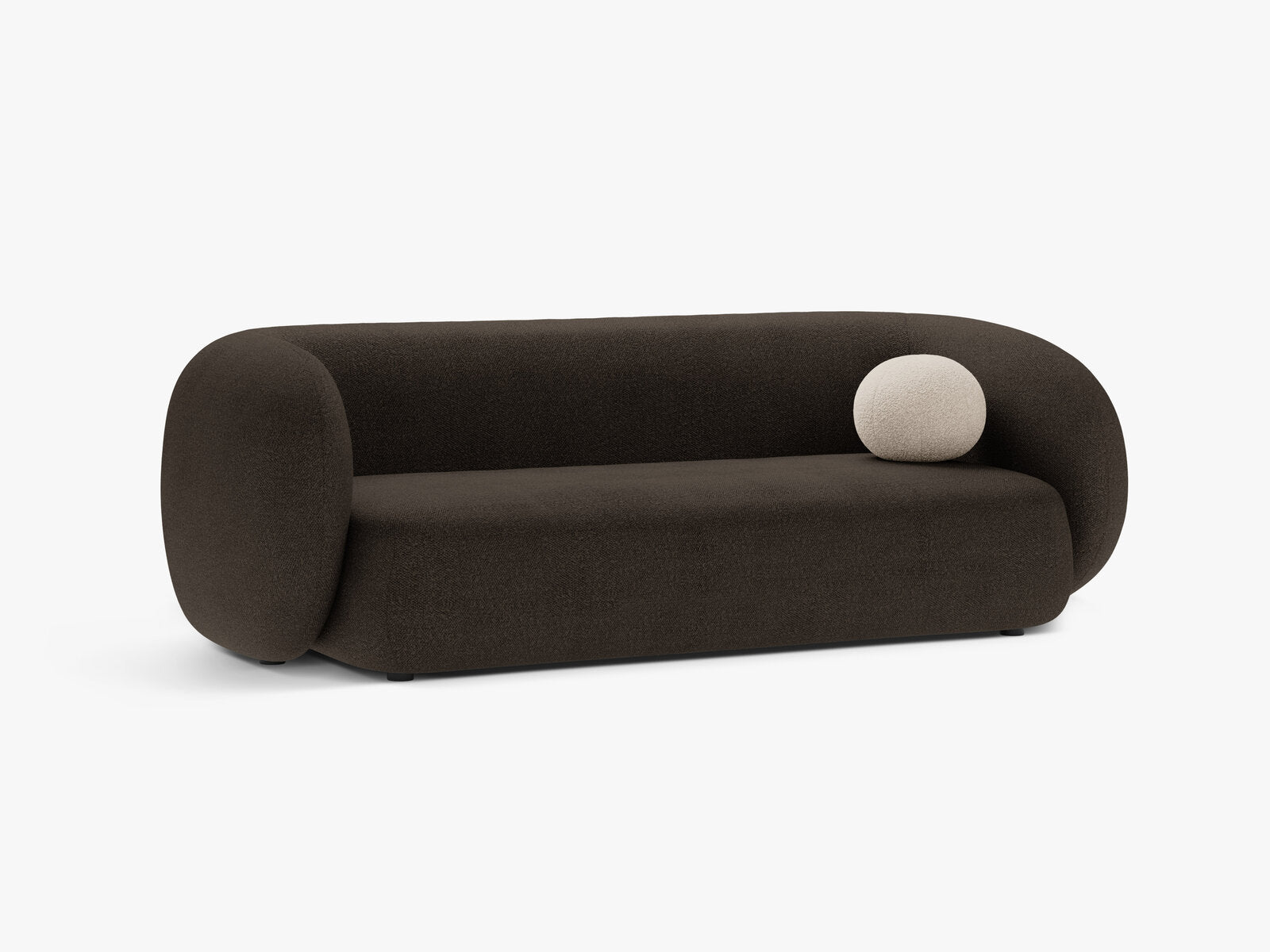 Micadoni Sofa Kate 3-Sitzer Boucle Baloo Braun