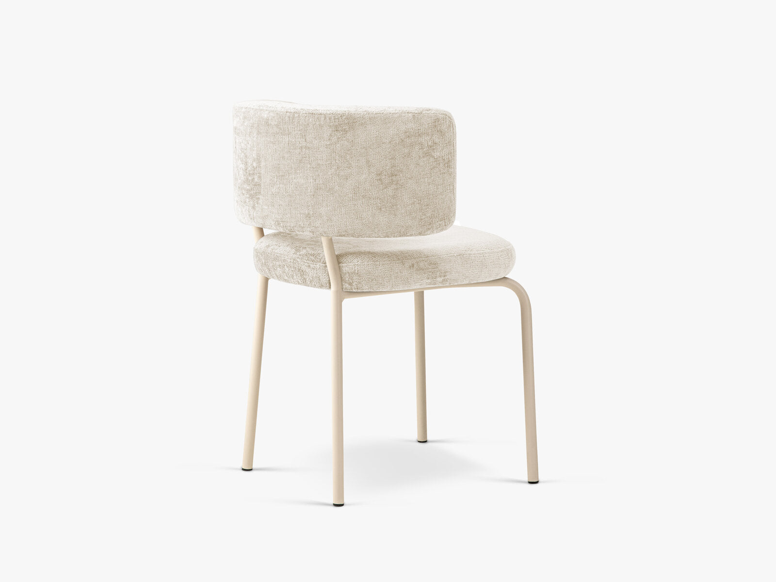 Micadoni Stuhl Dora Chenille Perfect Harmony Helles Beige Creme