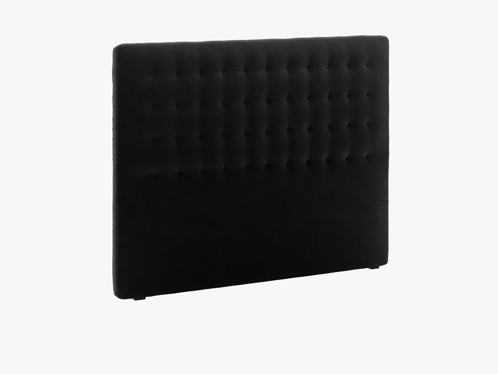 Micadoni Nova Samtiger Kopfteil 120 cm (H 120 cm) Samt Paris Schwarz 160x120
