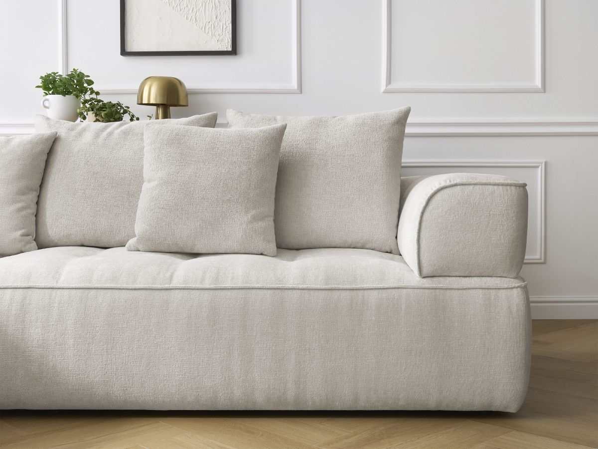 Bobochic Whesley Ecksofa Stoff Beige Ecke links