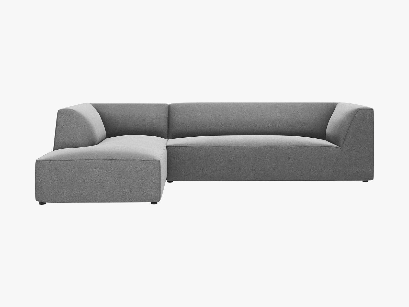 Micadoni 4-Sitzer Modular Sofa Ruby Links Samt Salvador Grau