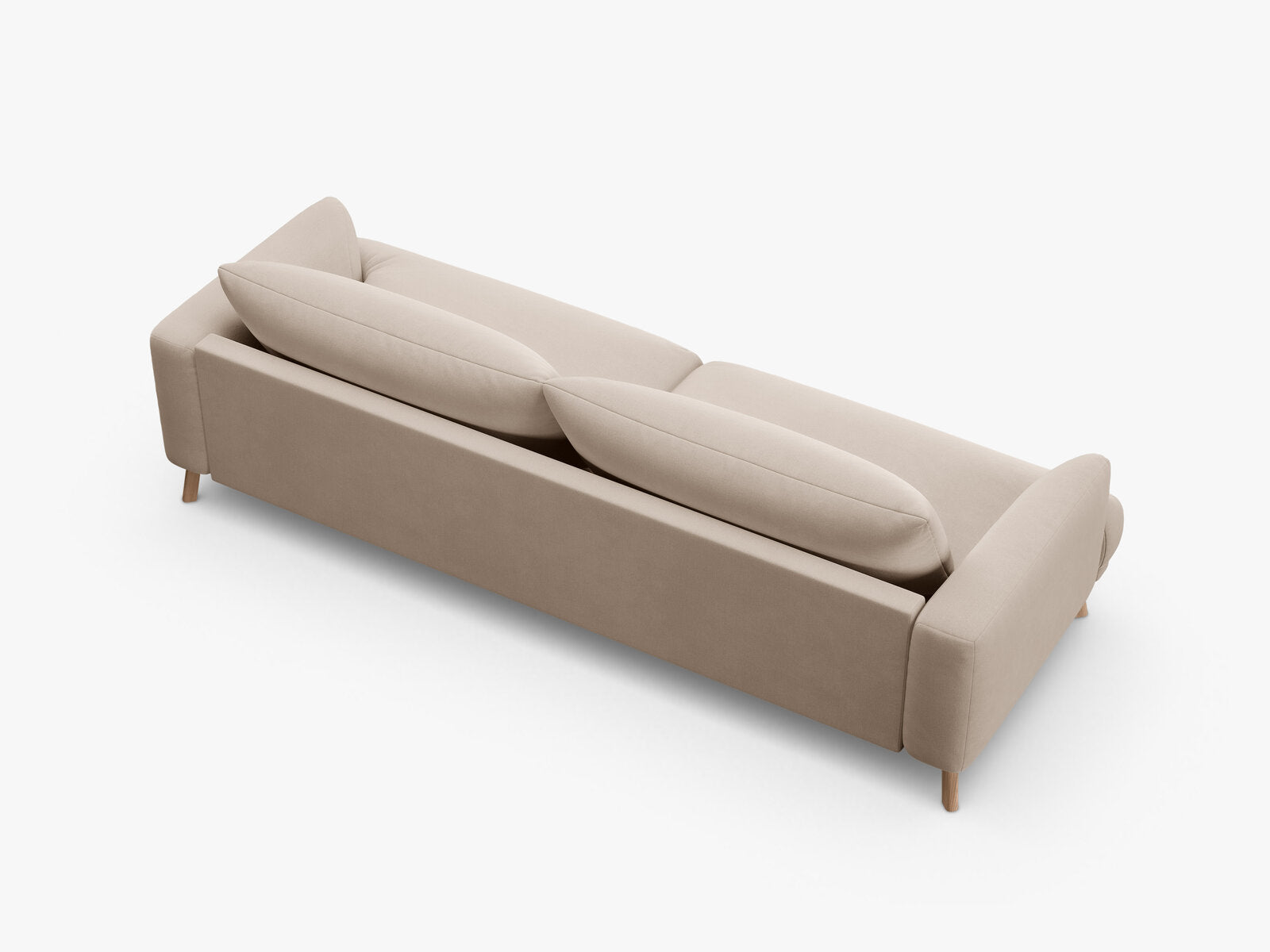Micadoni Sofa Naomi 4-Sitzer Samt Salvador Beige