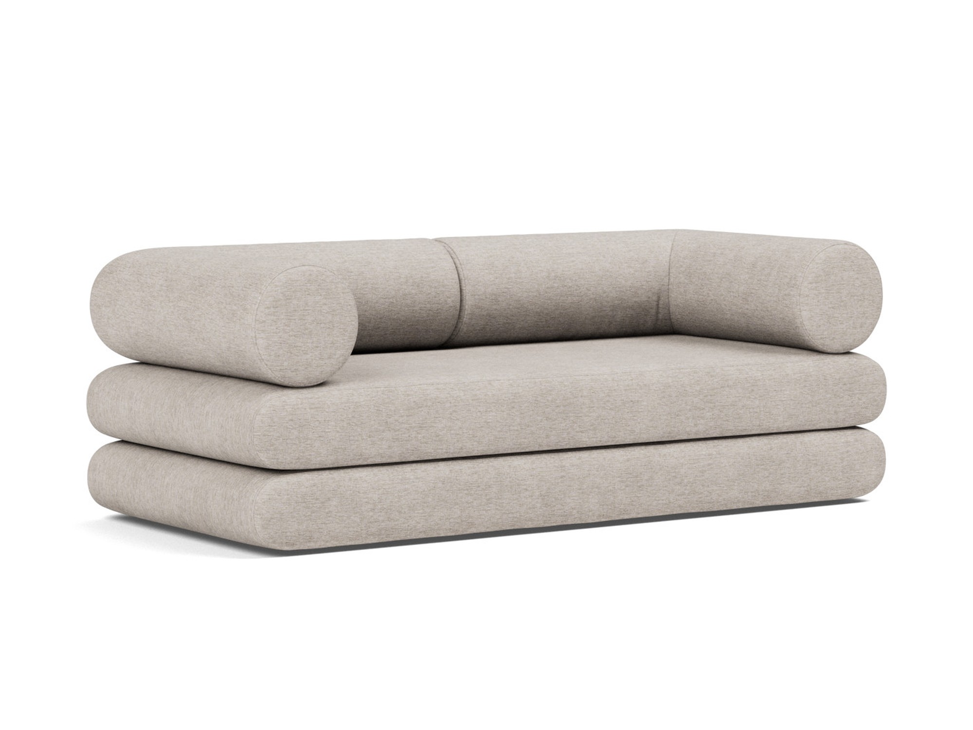 Tagesbett Circlus mit L-förmigen Armlehnen Chenille Yuveno 471-Sand