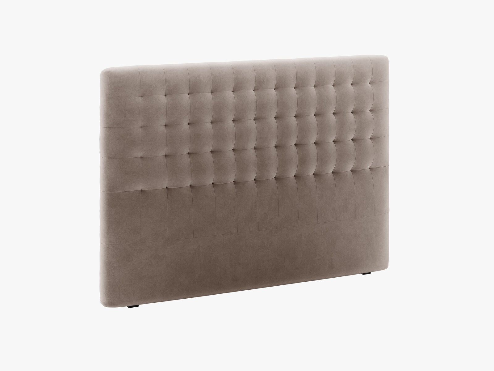 Micadoni Nova Samtiger Kopfteil 120 cm (H 120 cm) Samt Paris Warmes Grau 180x120